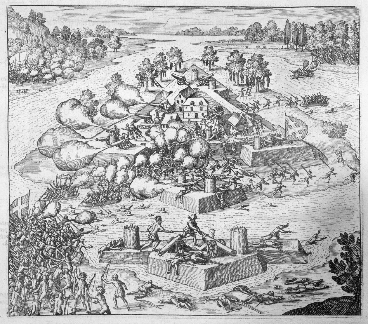 Annientamento dei coloni protestanti francesi, Fort Charles, Florida, 1562, da 