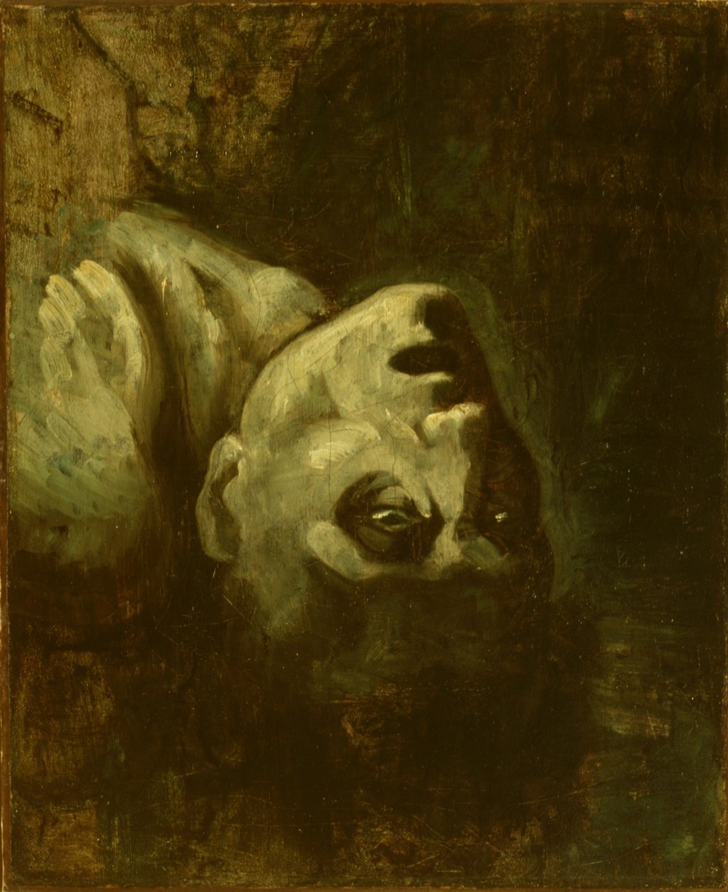 Testa di uomo annegato, 1819 circa (olio su carta montato su tela) da Theodore (circle of) Gericault