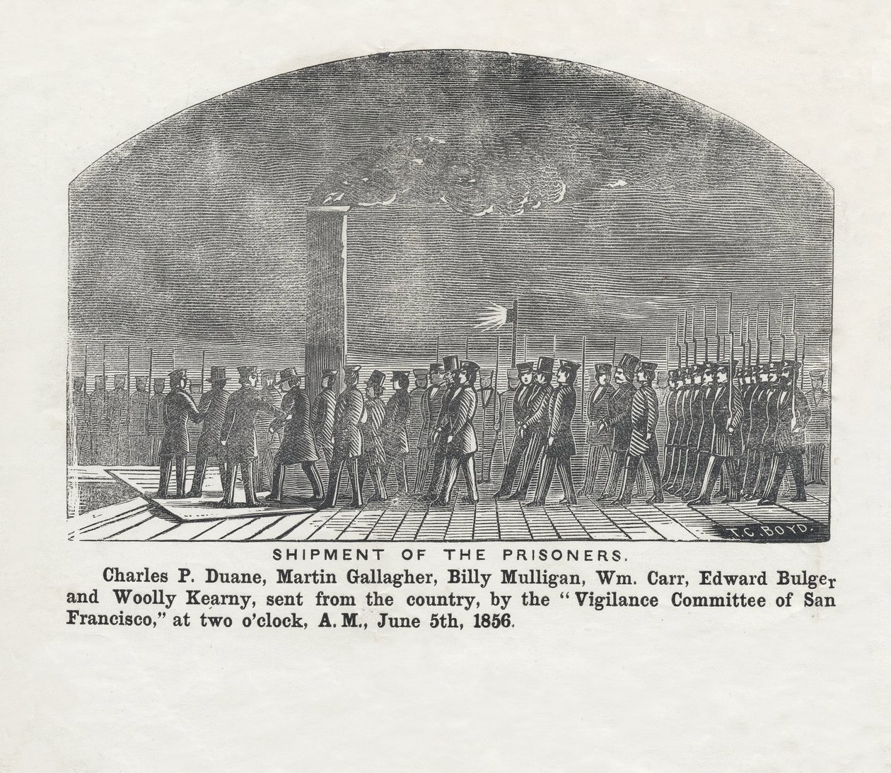 Spedizione dei prigionieri, pub. 1856 da Theodore C. Boyd