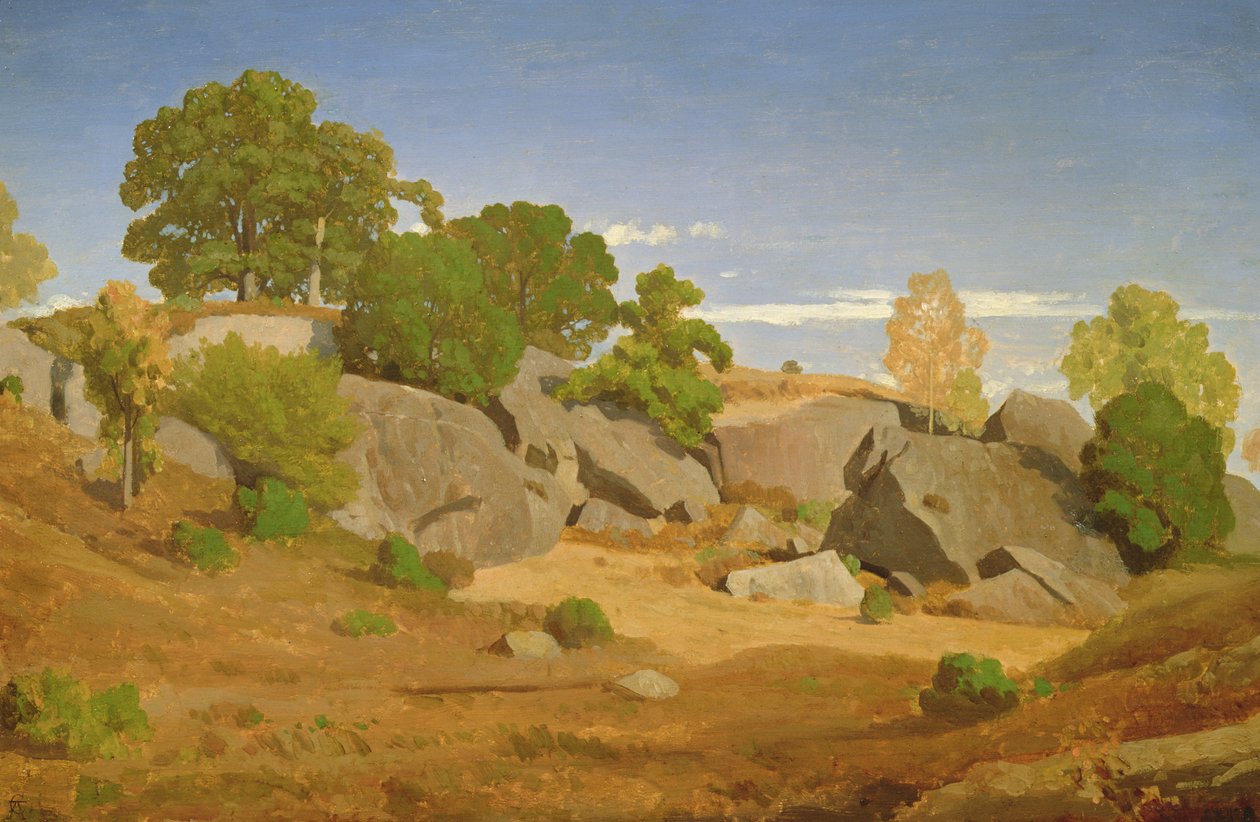 Rocce a Fontainebleau da Theodore Caruelle d Aligny