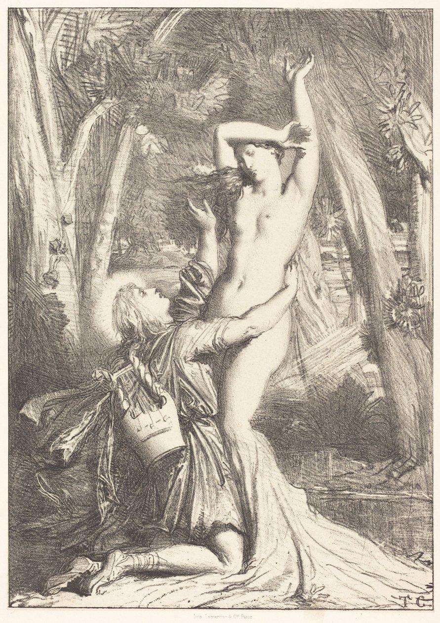 Apollo e Dafne da Théodore Chassériau