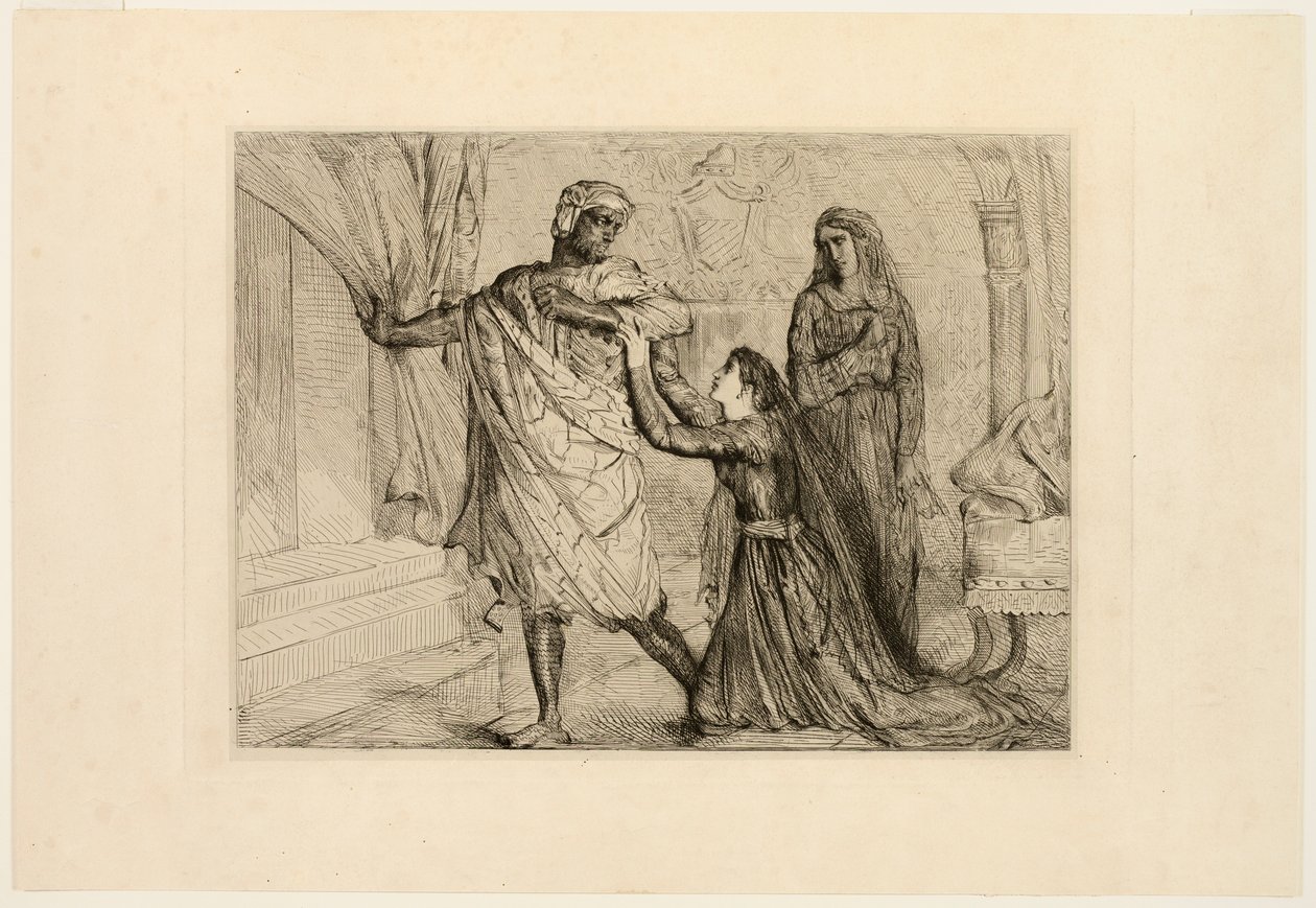 Via!, tavola sette da Otello da Théodore Chassériau