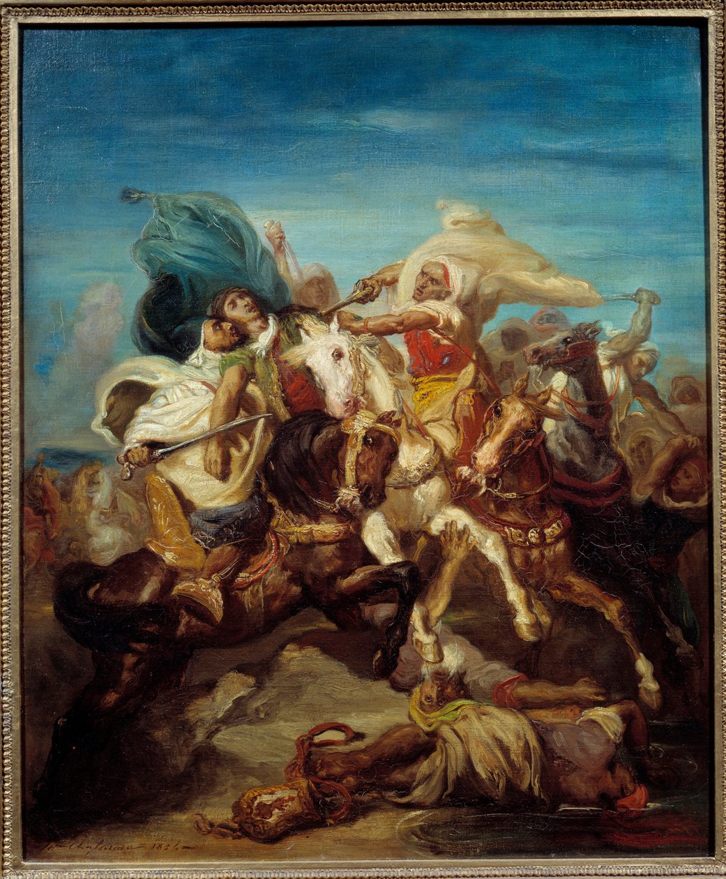 Battaglia di cavalieri arabi da Théodore Chassériau