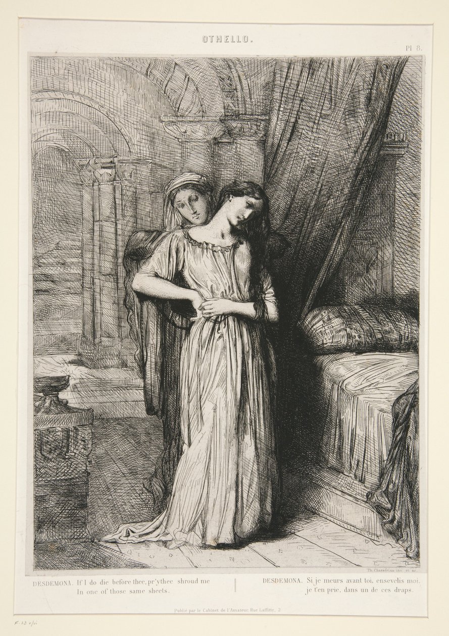 «Desdemona», tav. 8 da Otello (atto IV, scena III) da Théodore Chassériau