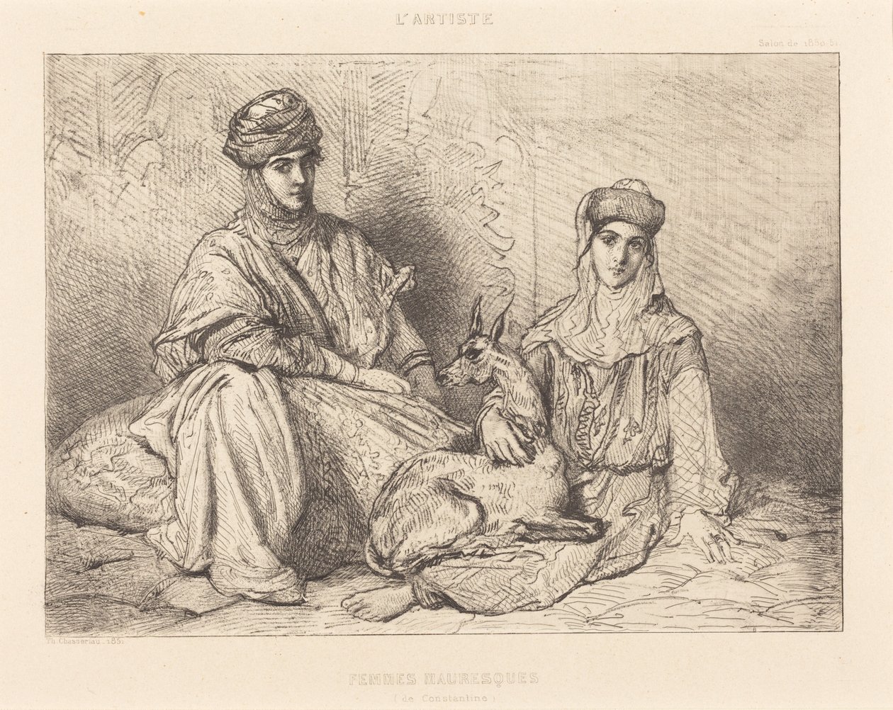 Donne moresche di Costantina da Théodore Chassériau