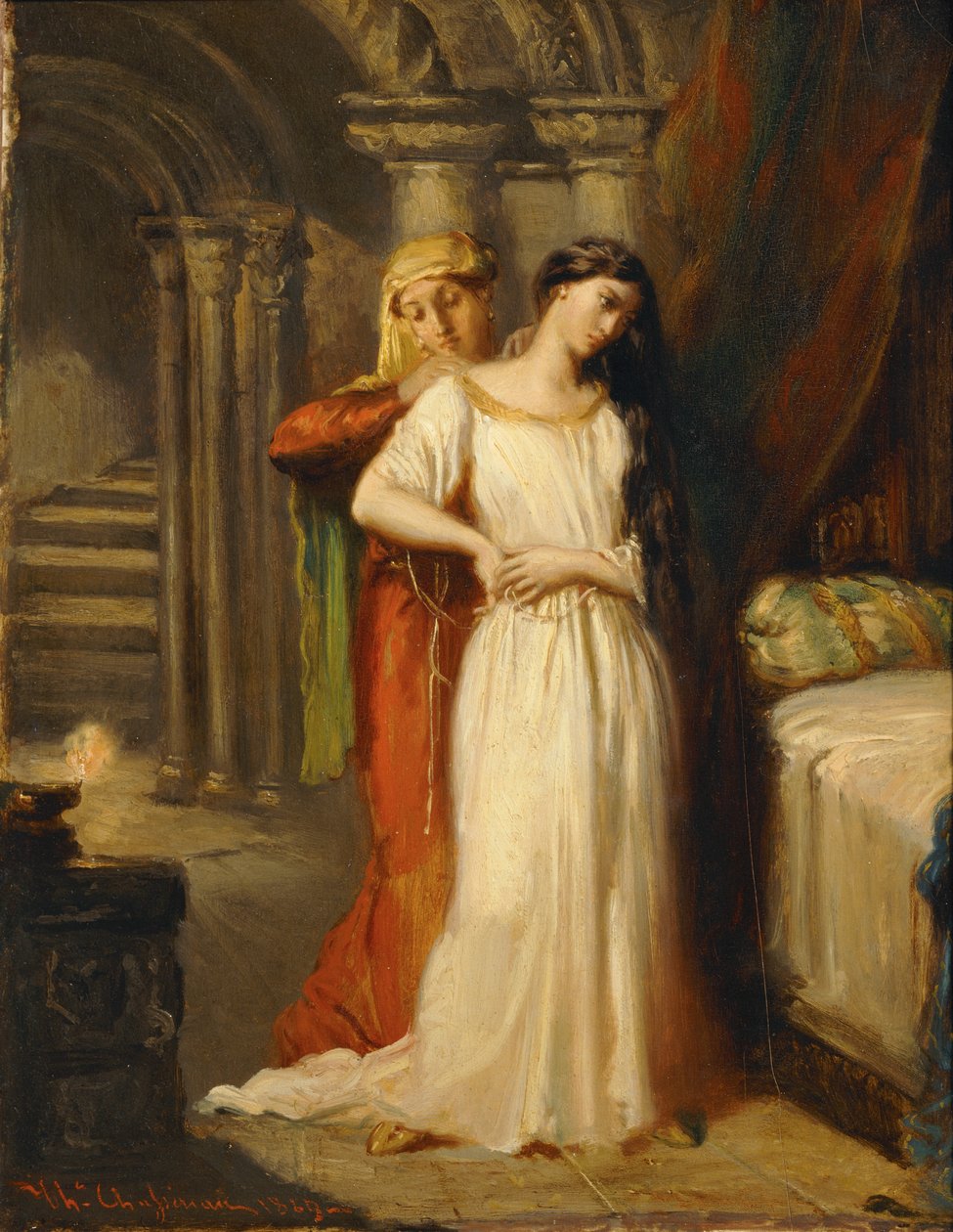 Le coucher de Desdemone - Desdemona va a letto ... da Théodore Chassériau