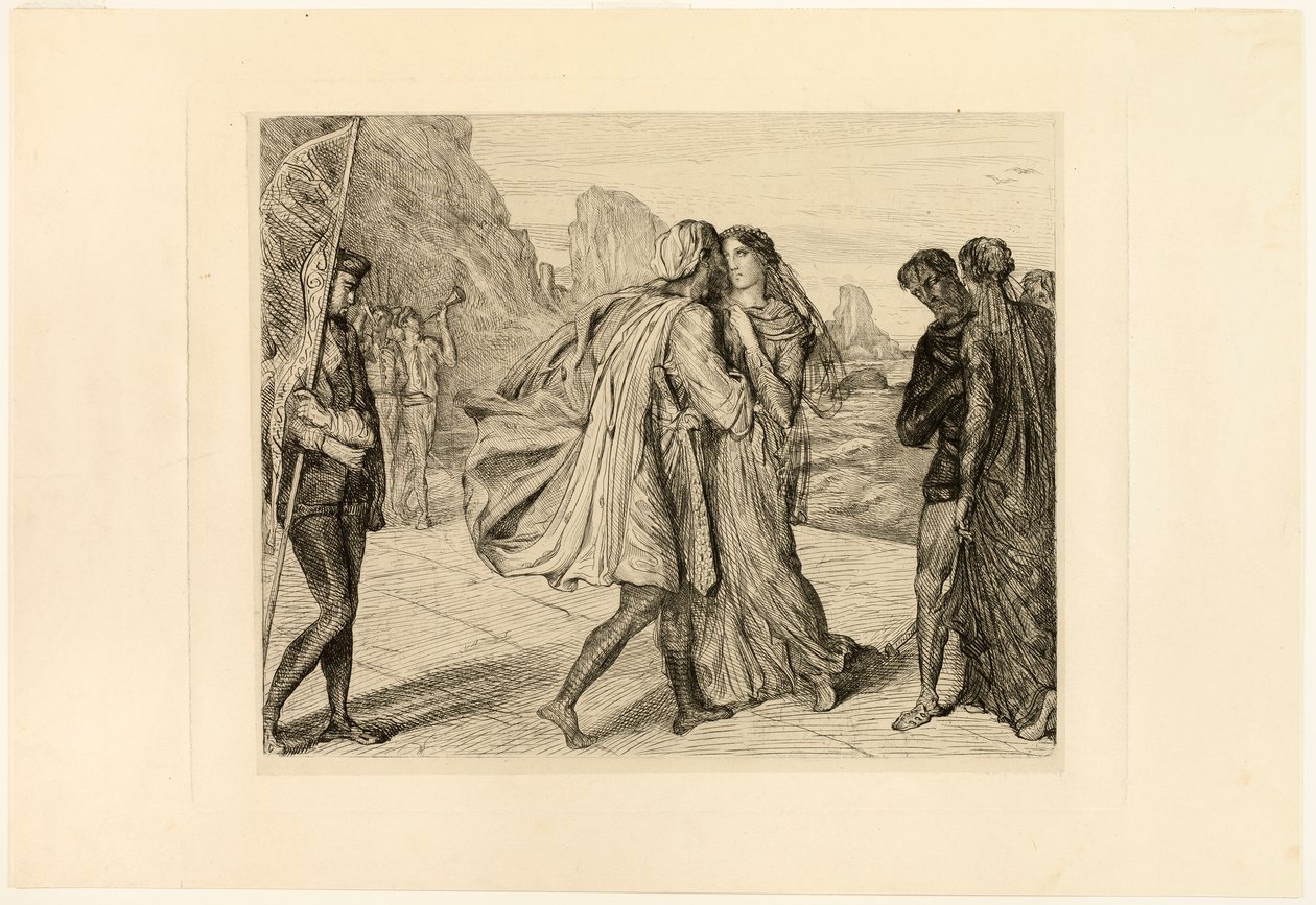 O mio bel guerriero!, tavola cinque da Otello da Théodore Chassériau
