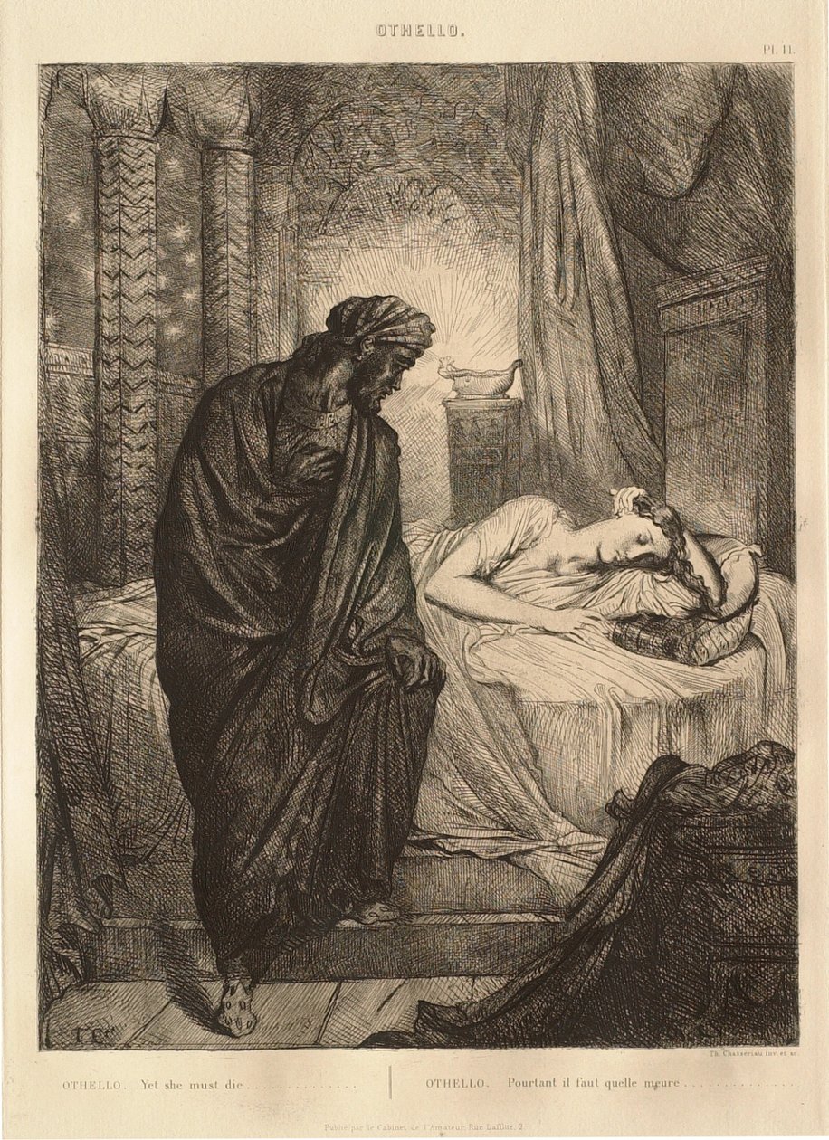 Suite Otello: n. 11 (atto 5, scena 2: Otello presso il letto di Desdemona) da Théodore Chassériau
