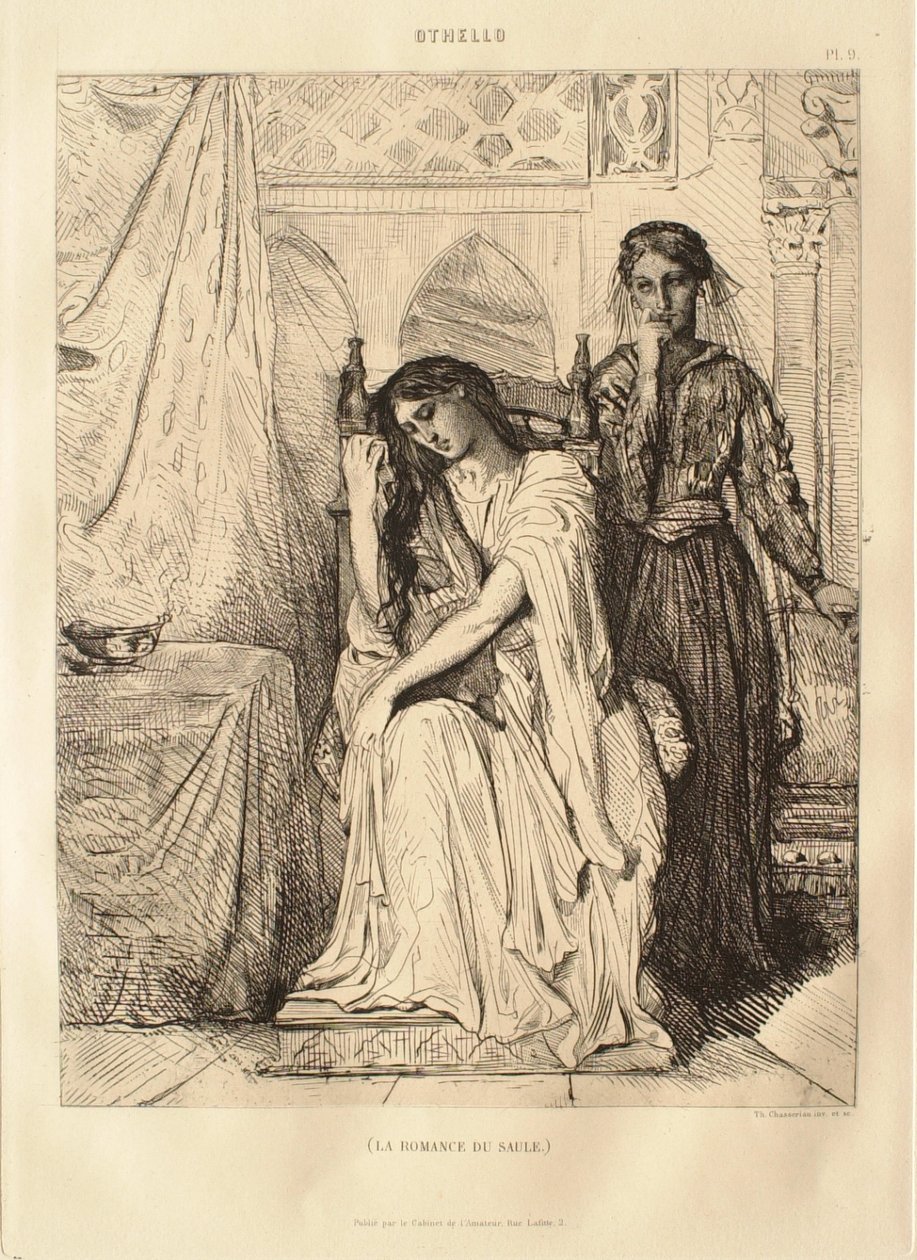 Suite di Otello: n. 9 (atto 4, scena 3: La romanza del salice) da Théodore Chassériau