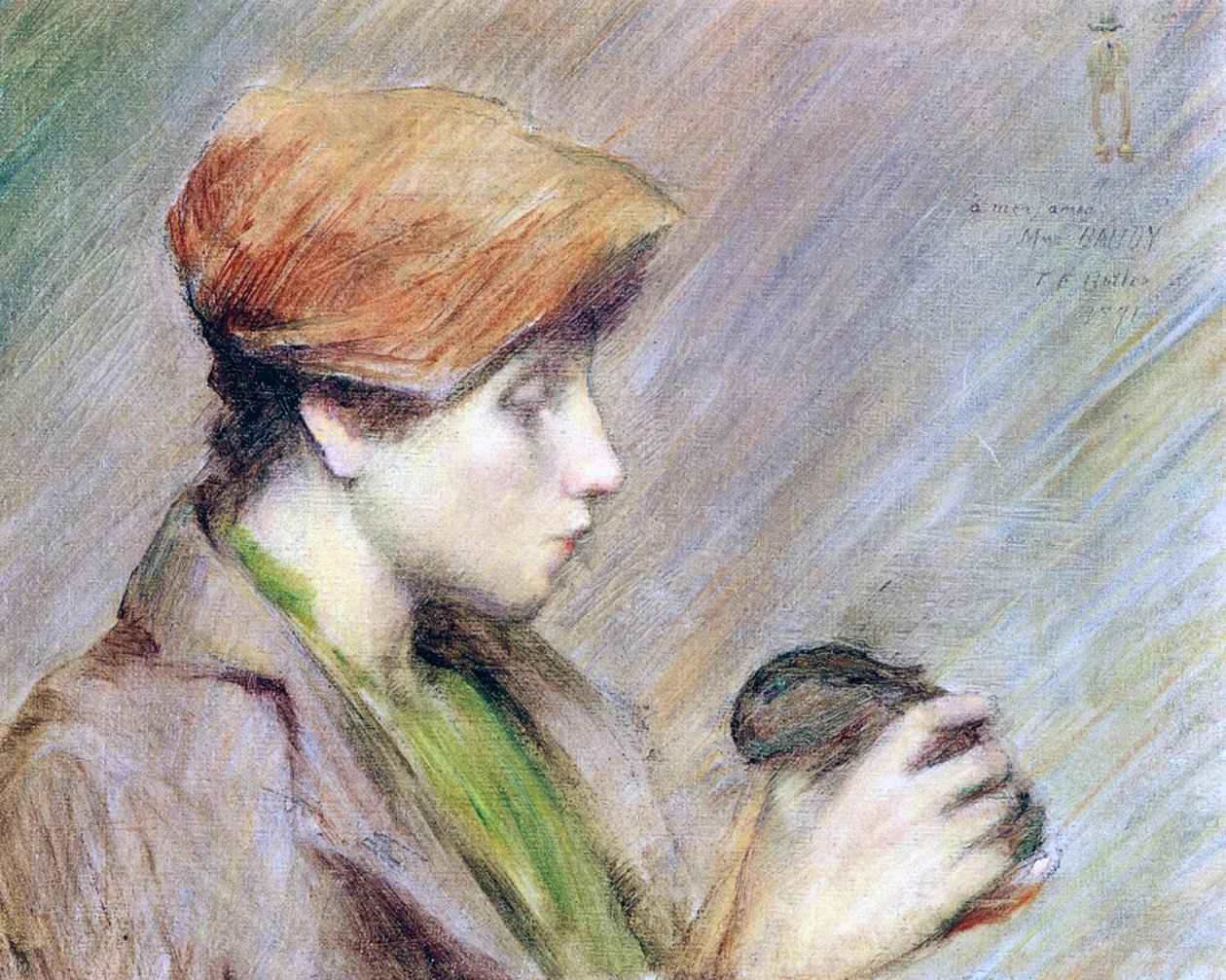 Suzanne Hoschedé con un coniglio, 1891 da Theodore Earl Butler