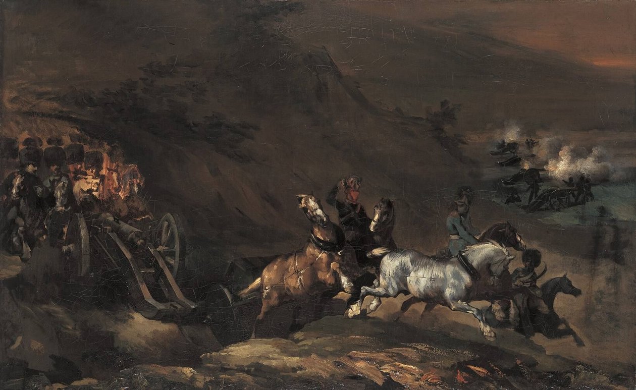 Artiglieria in avanzata da Theodore Gericault
