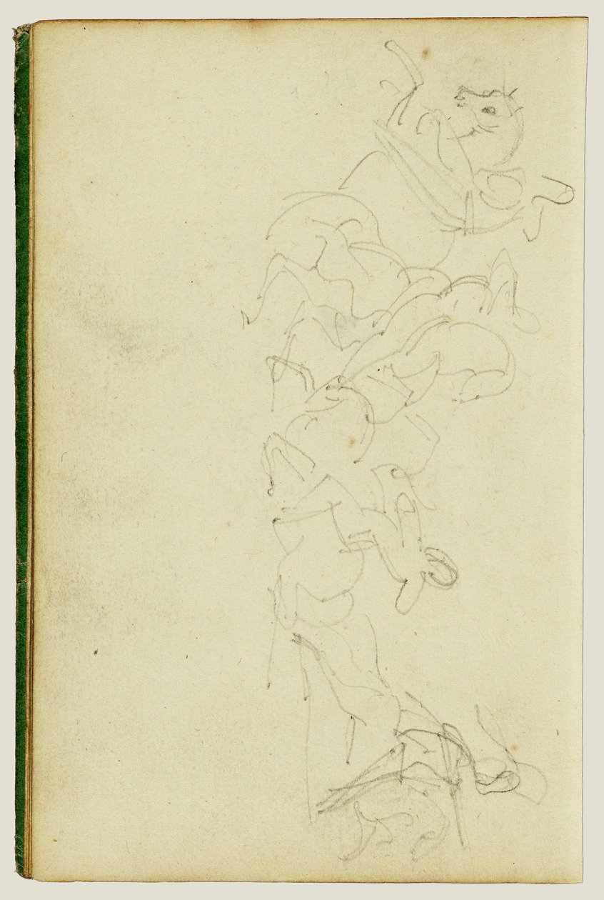 Sconto di cavalleria con quattro cavalieri da Theodore Gericault