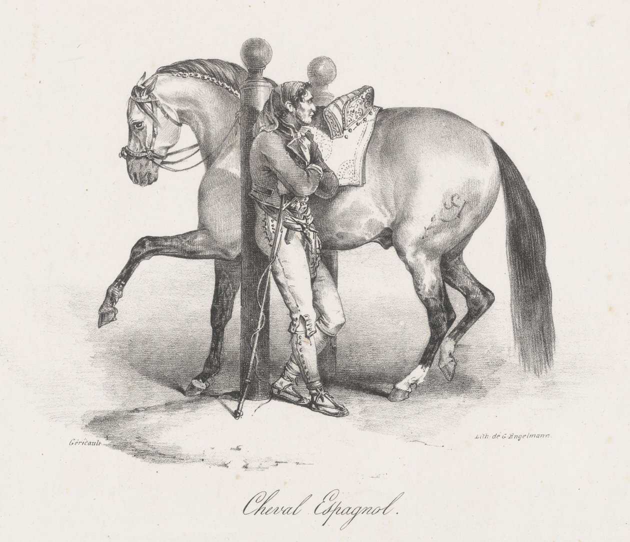 Cavallo spagnolo (A Spanish Horse) da Theodore Gericault