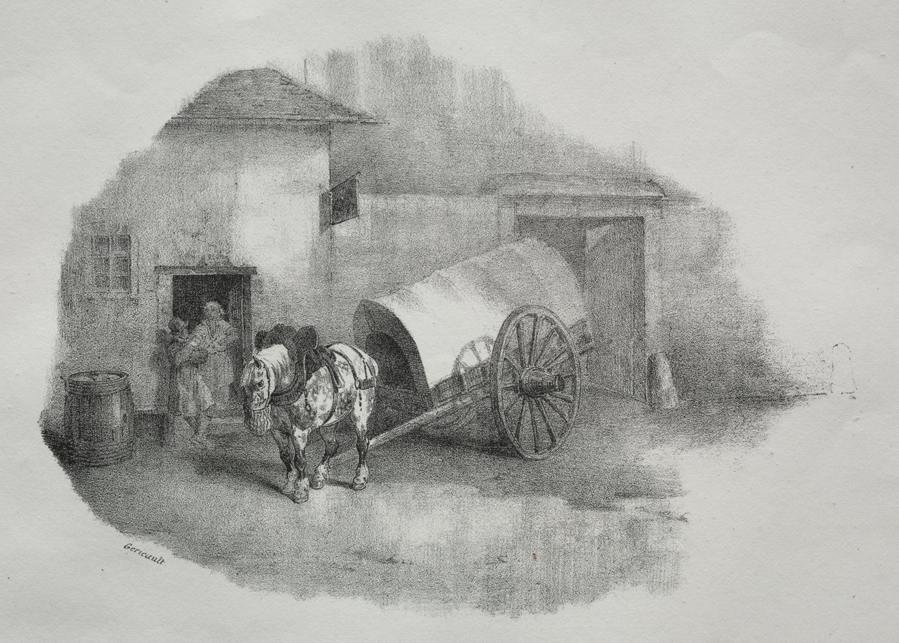 Cavallo da carrozza uscito dai limoni da Theodore Gericault