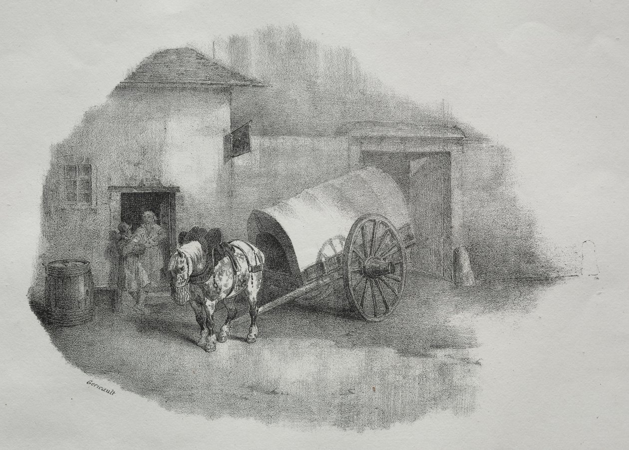 Cavallo da carrozza uscito dai limoni da Theodore Gericault