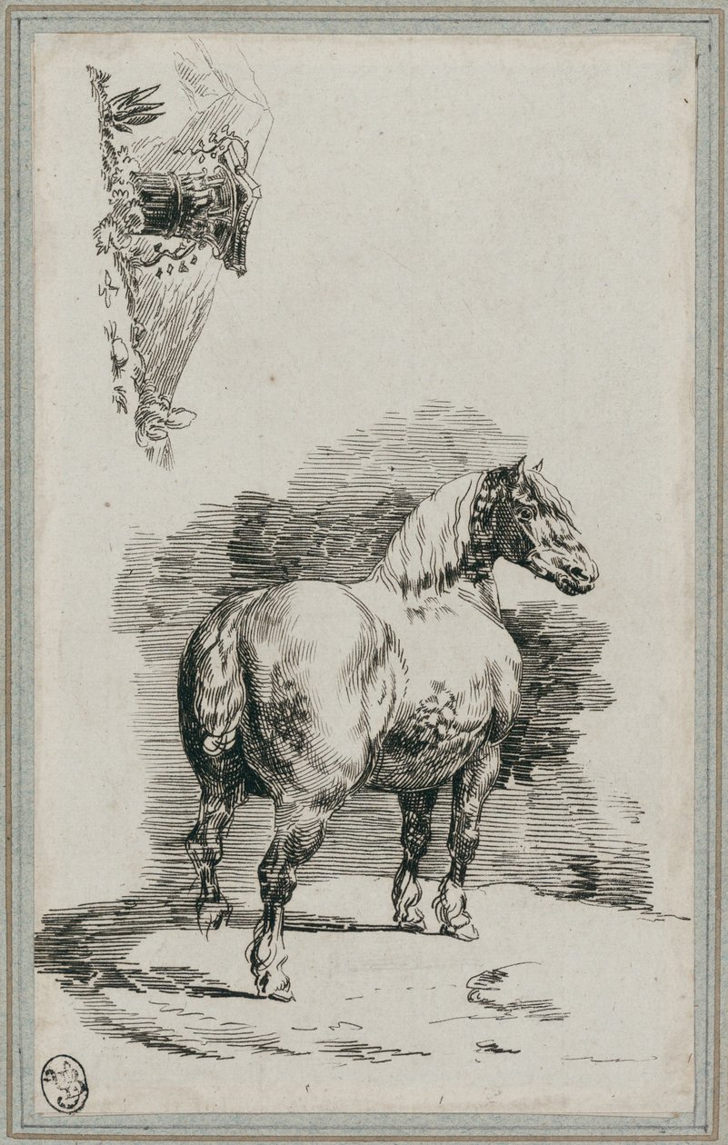 Cavallo grigio screziato (A Dapple-Gray Horse) da Theodore Gericault