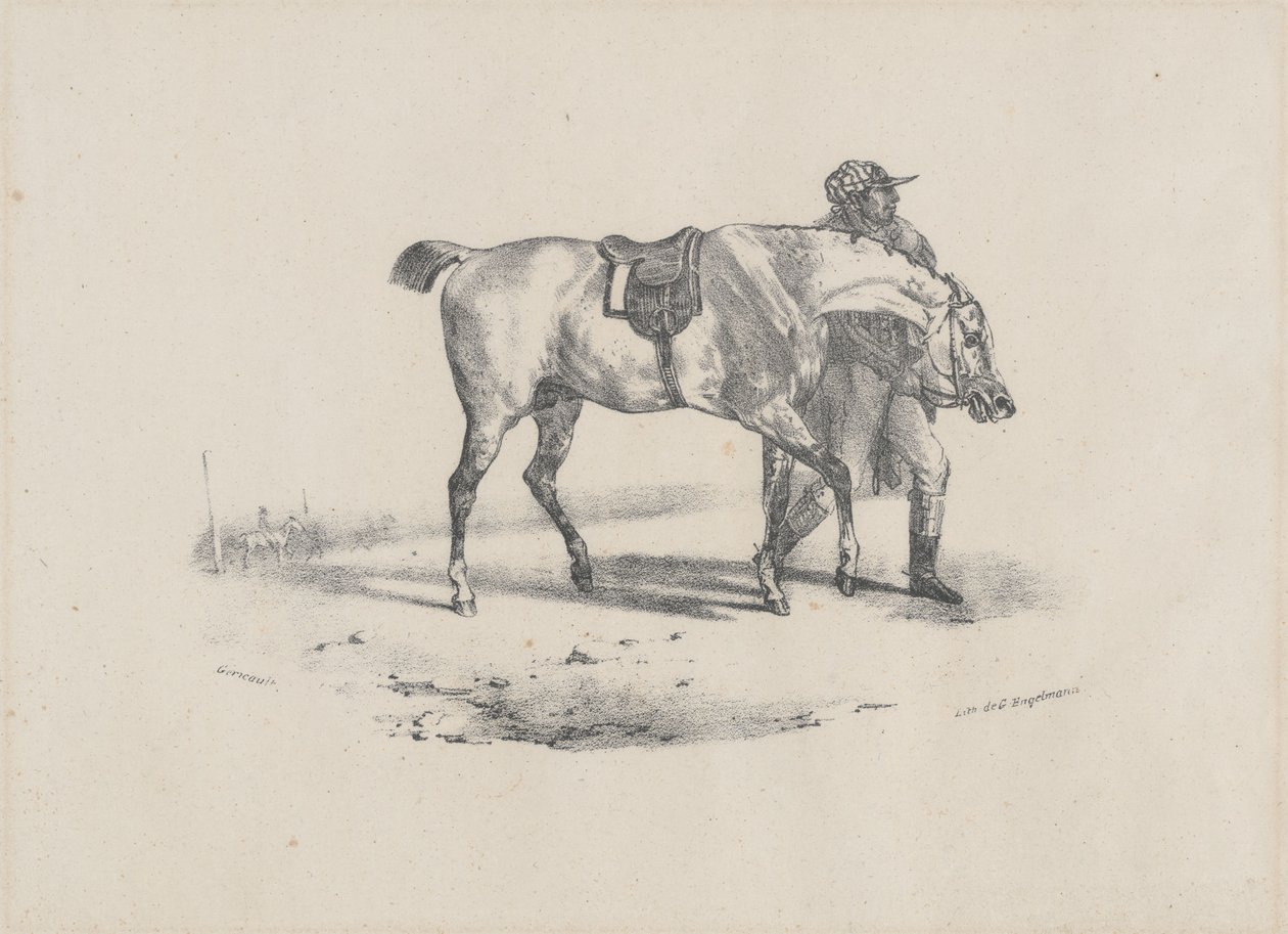 Cavallo portato a passeggio prima della corsa (A Horse Being Walked Before the Race) da Theodore Gericault