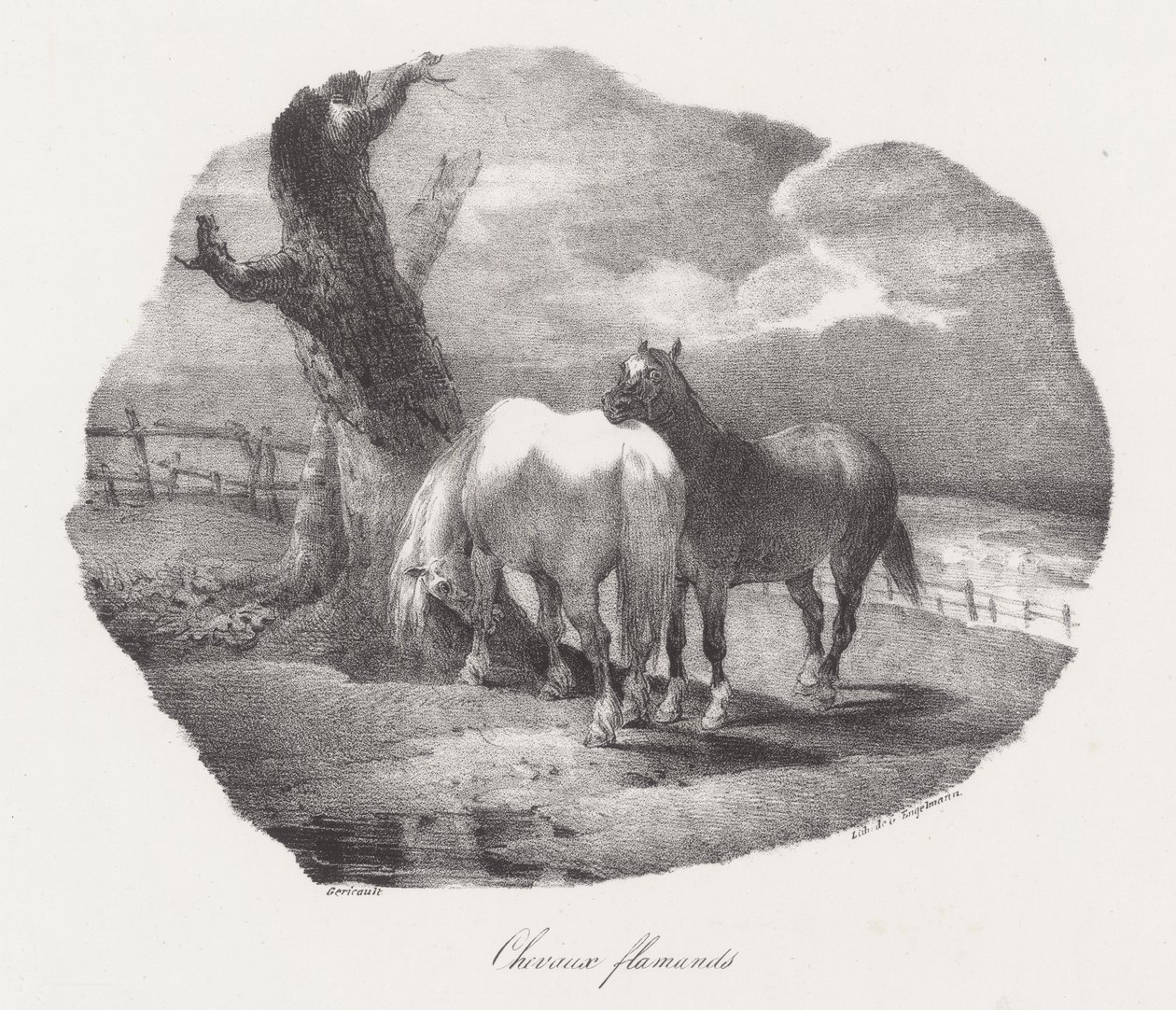 Cavalli fiamminghi (Flemish Horses) da Theodore Gericault