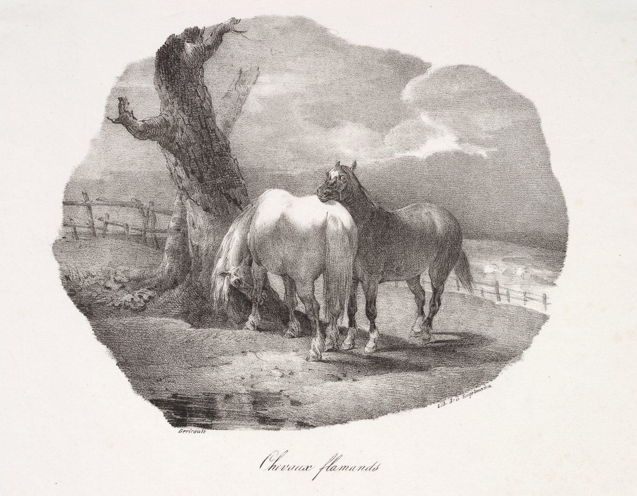 Cavalli fiamminghi da Theodore Gericault