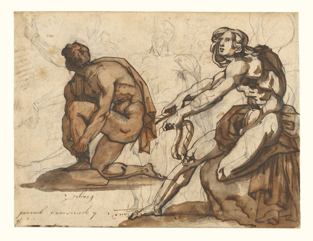 Nudi classici (fronte); Statue classiche (retro) da Theodore Gericault
