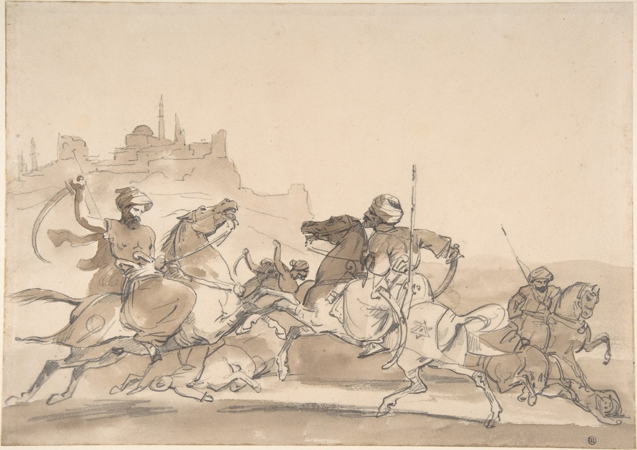 Battaglia dei cavalieri orientali da Theodore Gericault
