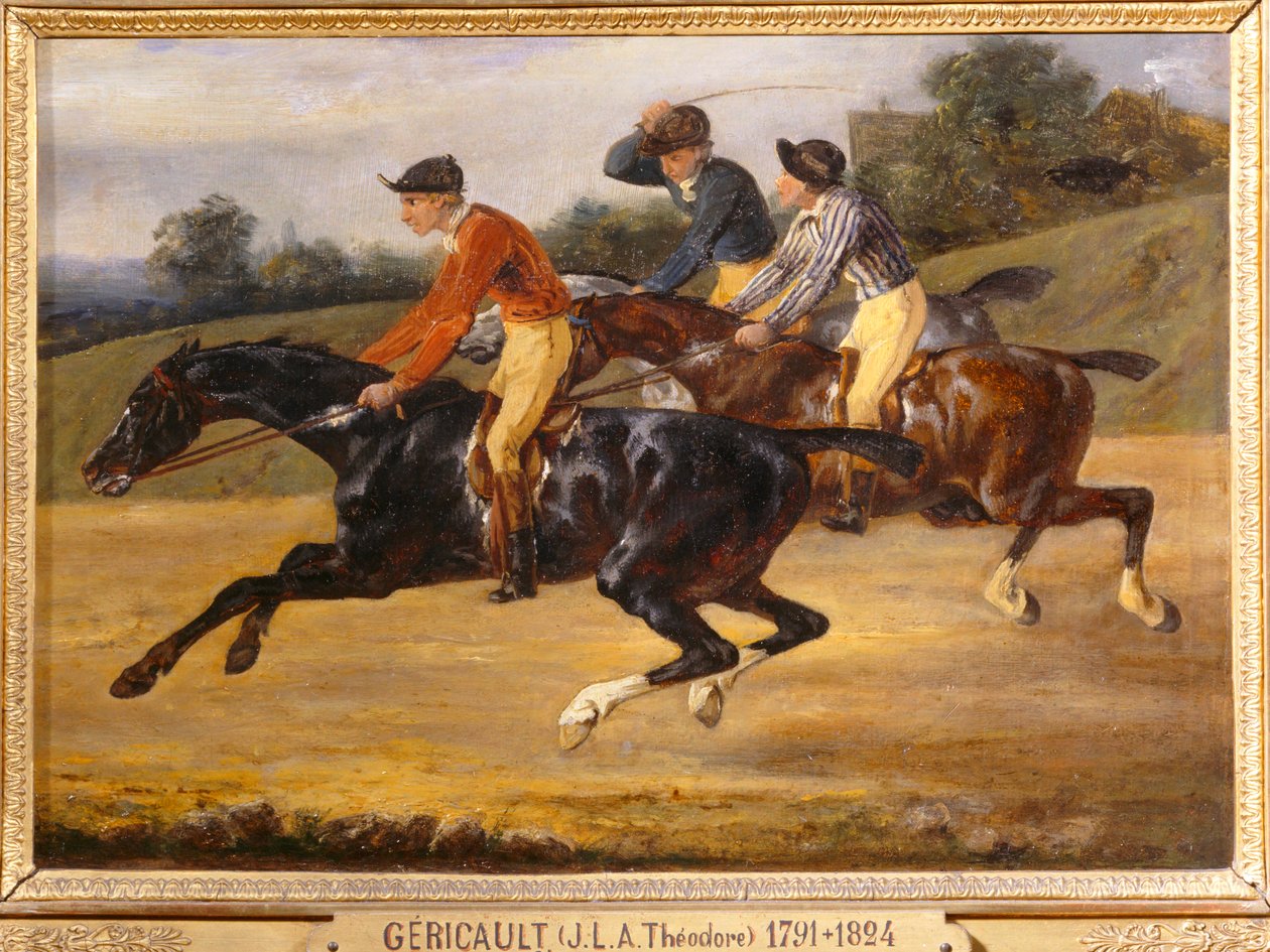Corsa a cavallo, partenza a sinistra - Corsa di cavalli ... da Theodore Gericault