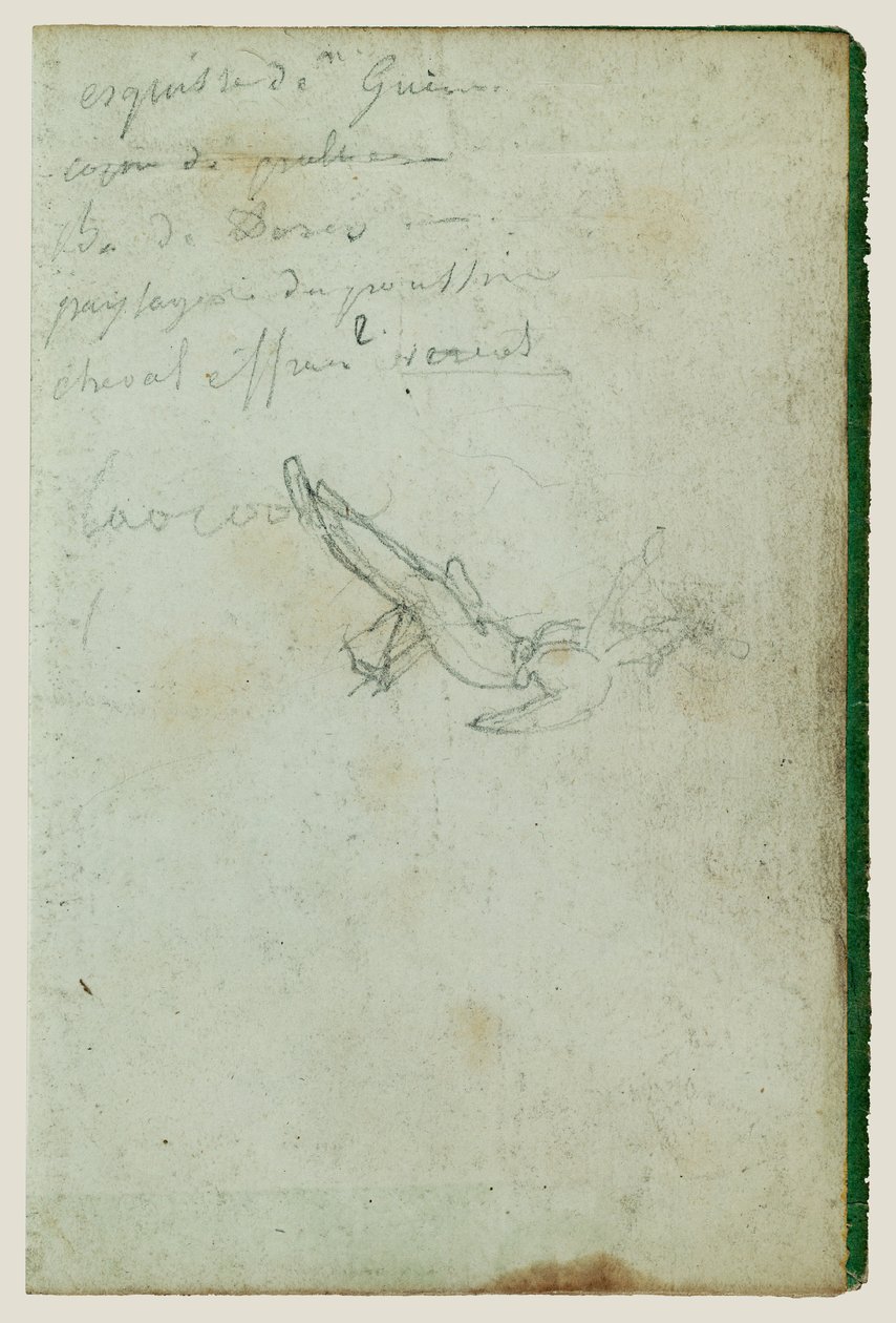 Studio delle figure e iscrizioni da Theodore Gericault