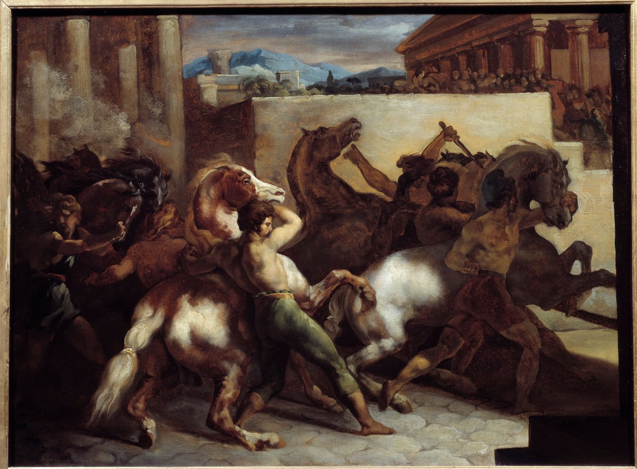 Corsa di cavalli liberi a Roma da Theodore Gericault