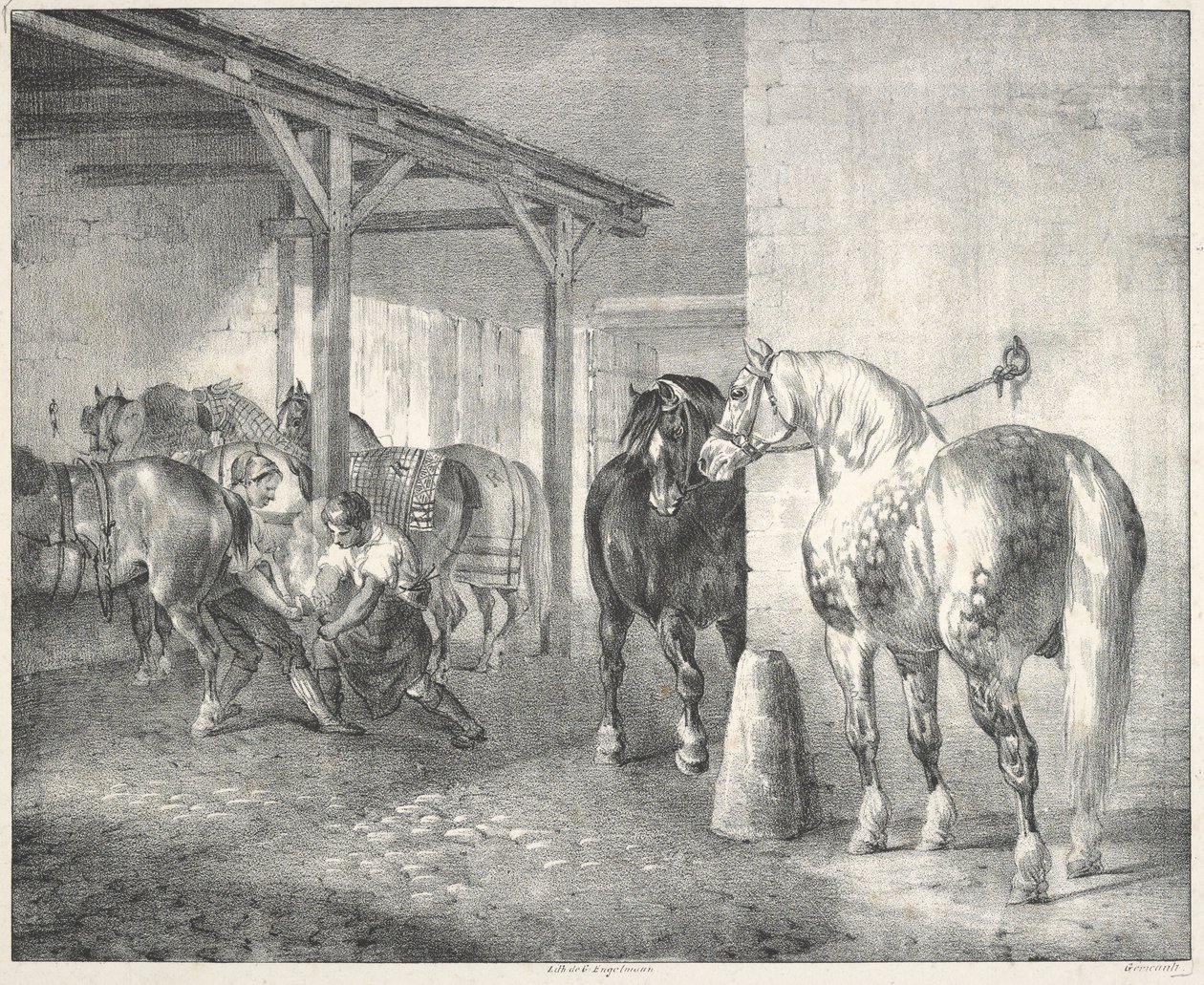 Hangar del maniscalco (Una bottega di maniscalco) da Theodore Gericault