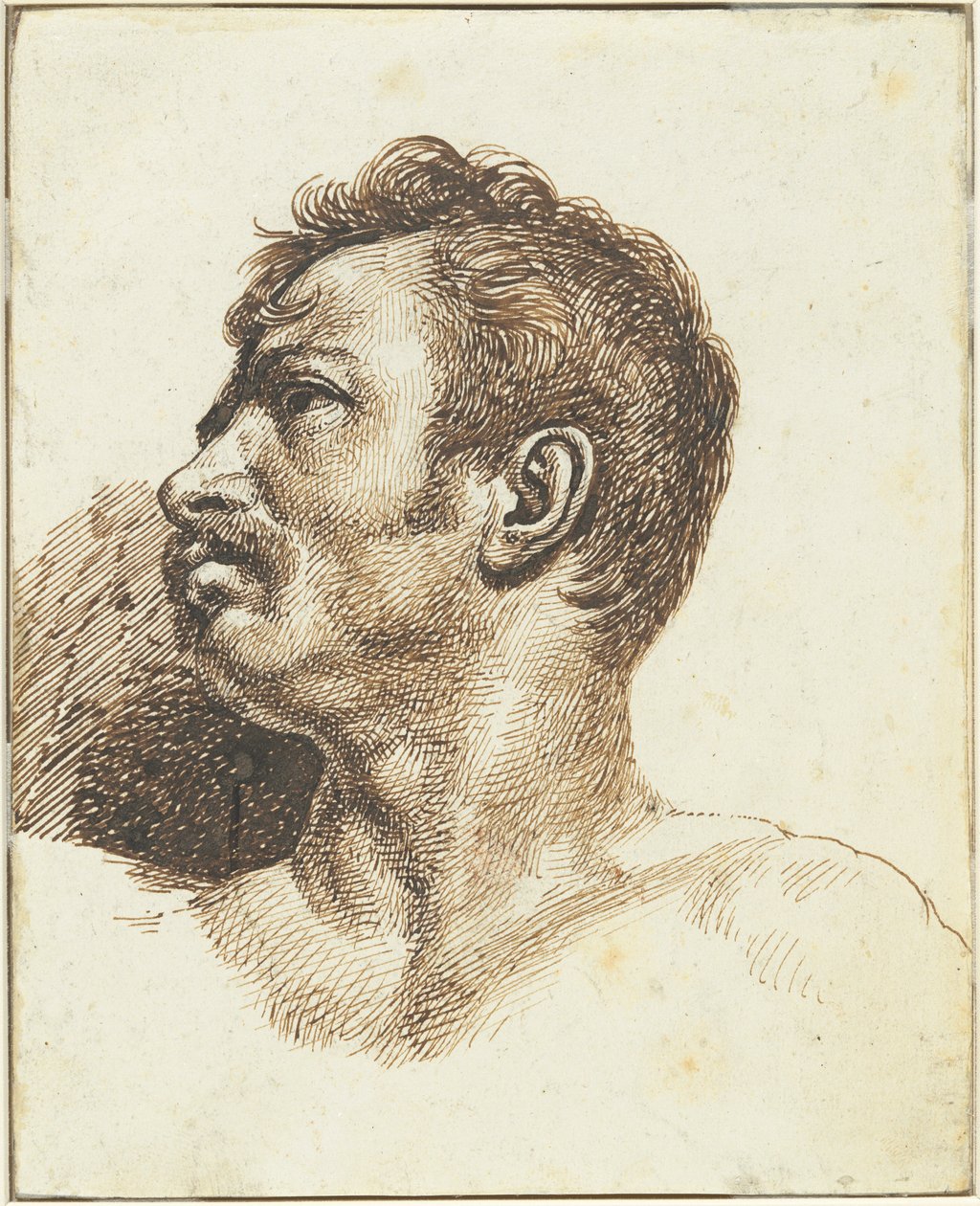 Testa di un uomo [recto] da Theodore Gericault