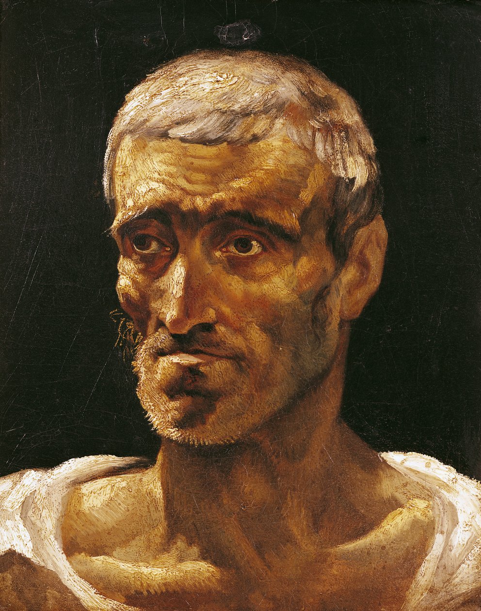 Testa di un naufrago, studio per la Zattera della Medusa, 1817-19 da Theodore Gericault