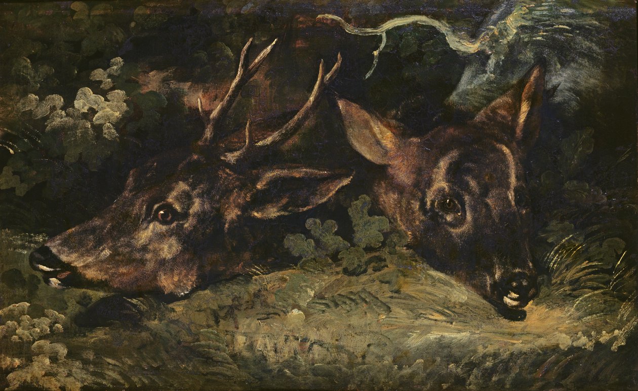 Teste di capriolo, 1815 da Theodore Gericault