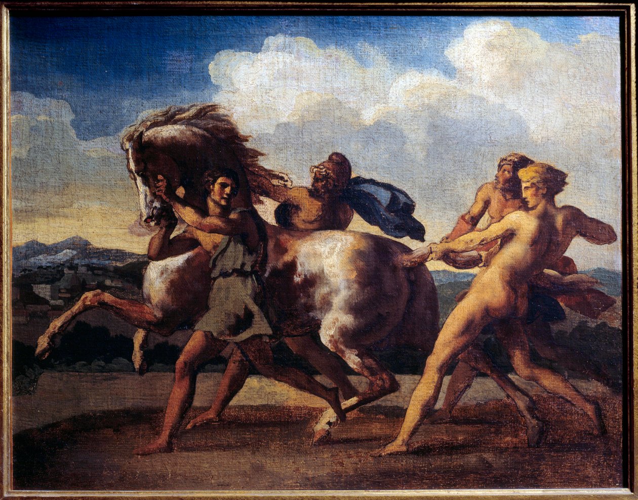 Fermata del cavallo da parte degli schiavi da Theodore Gericault