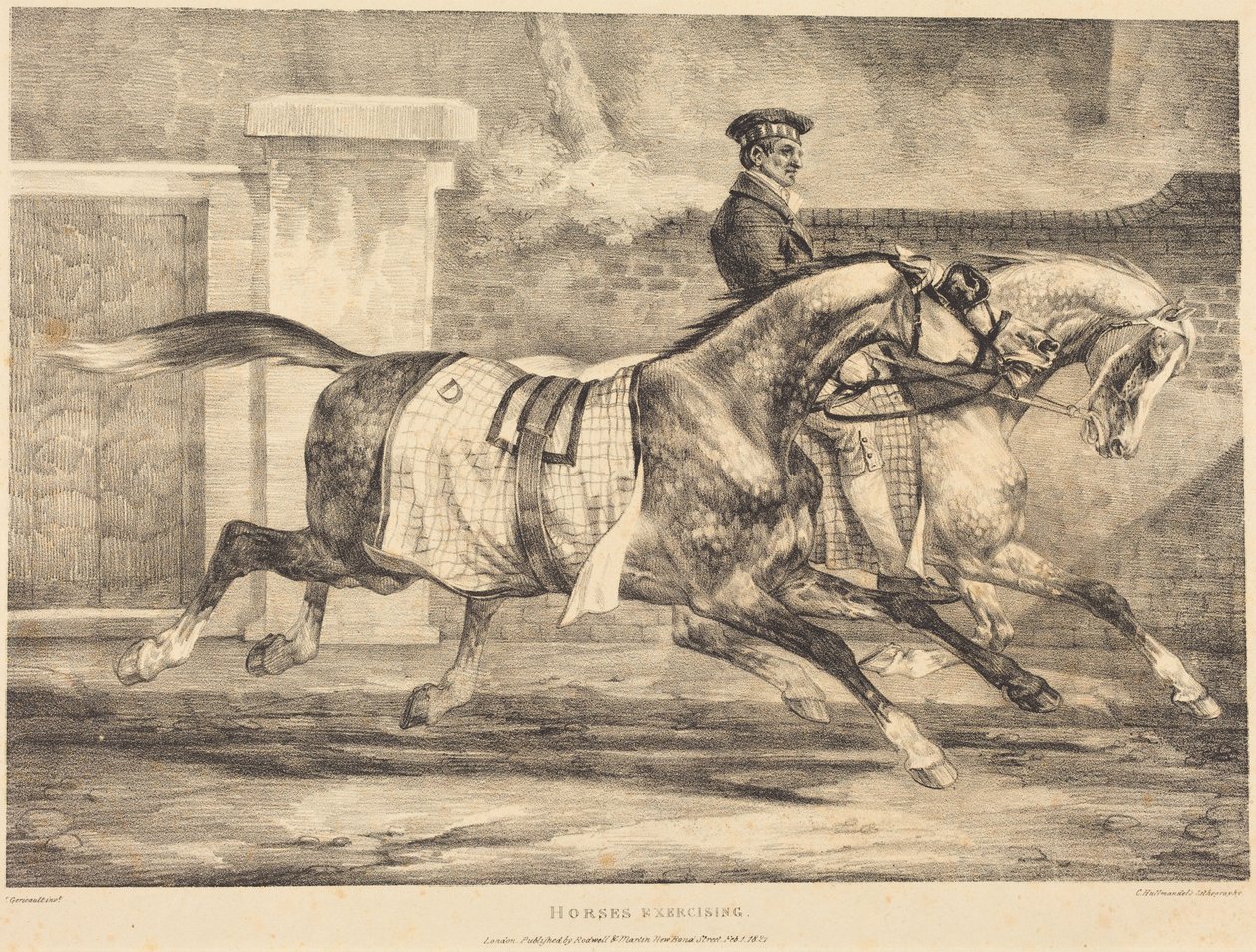 Cavalli che si allenano da Theodore Gericault