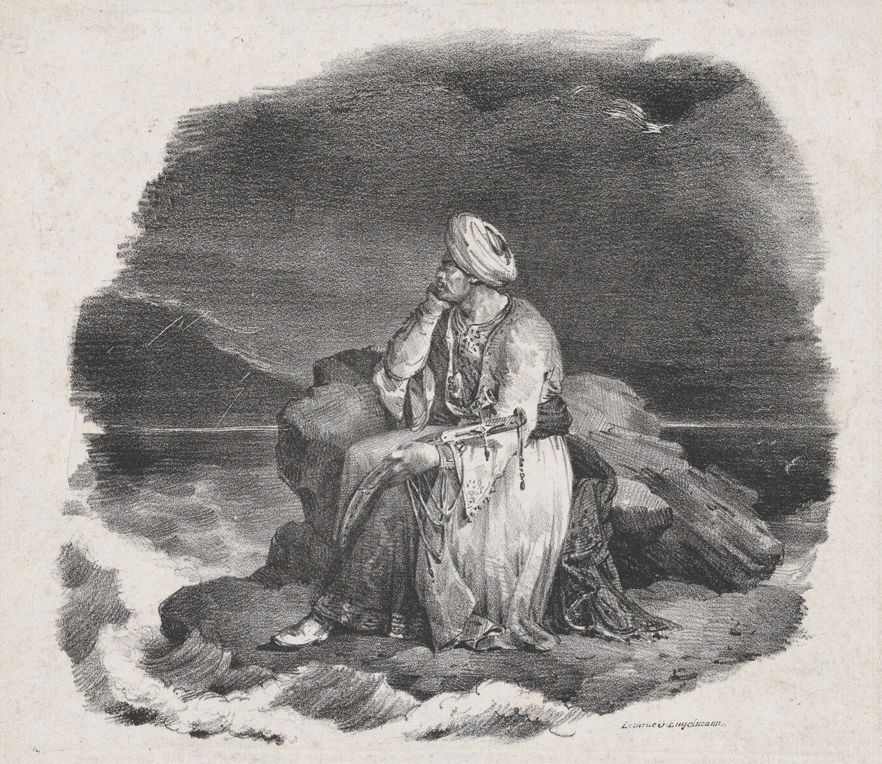 La sogno tra le onde impetuose, 1818 da Theodore Gericault