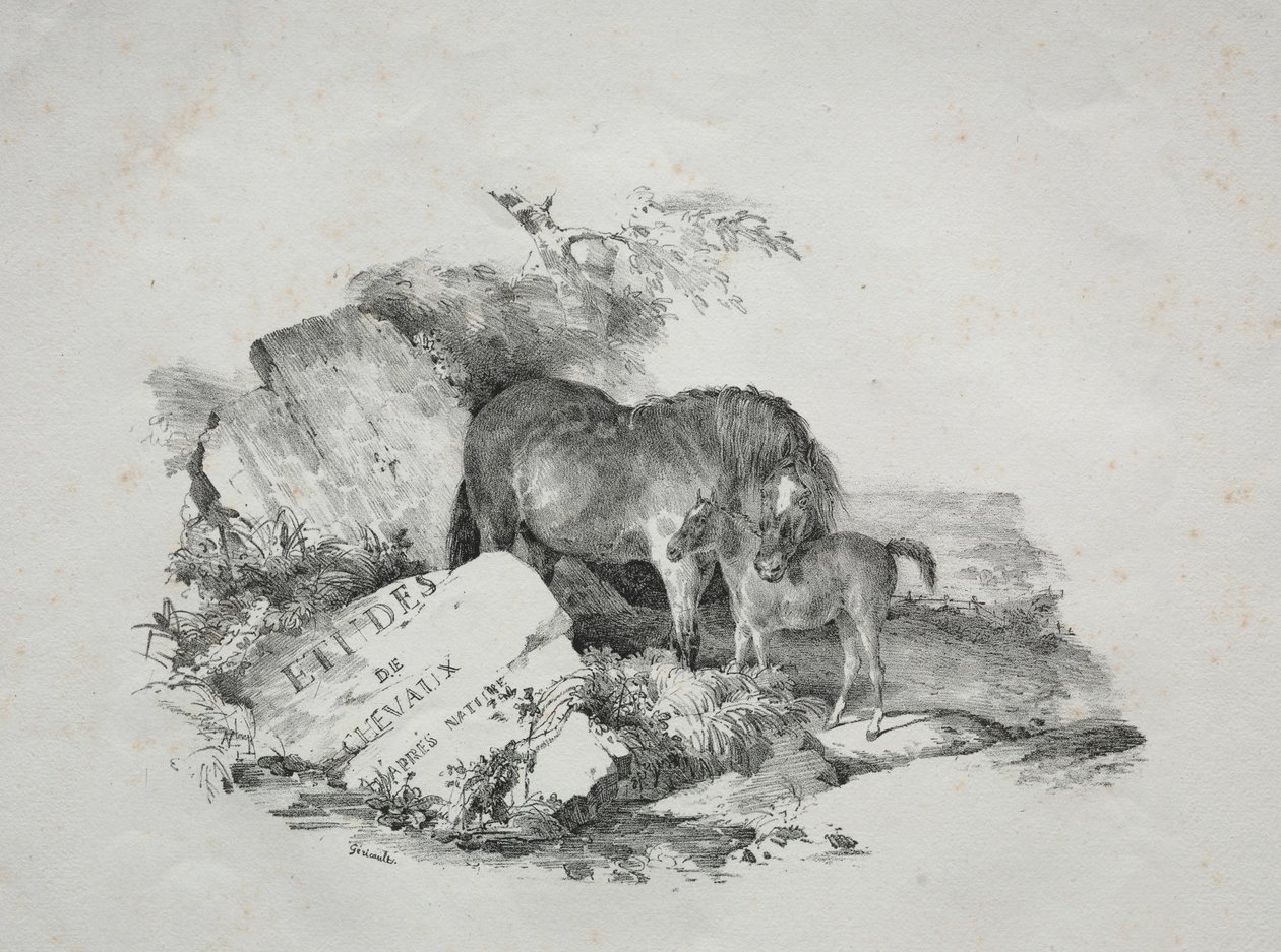 La giumenta e il suo puledro da Theodore Gericault