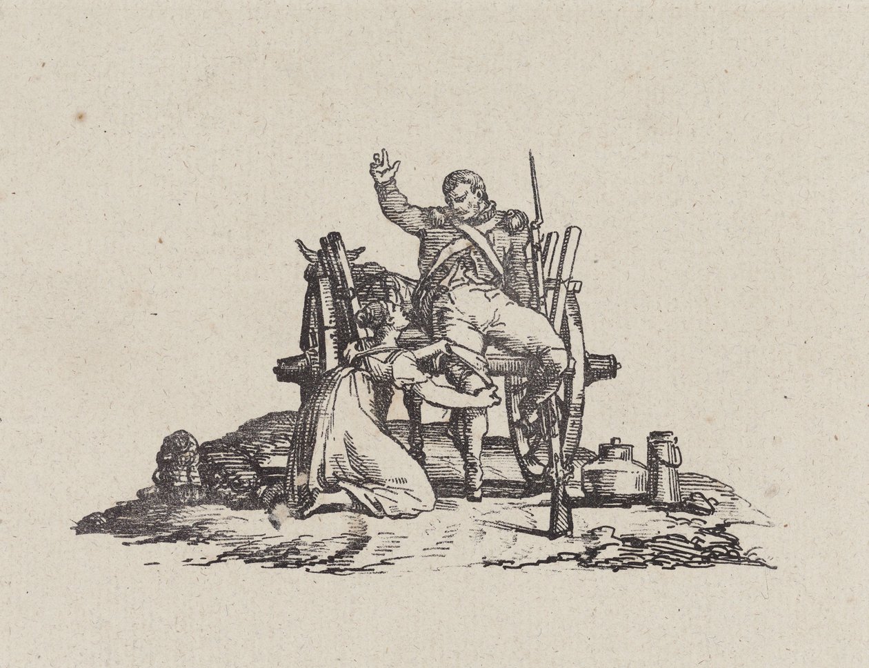 La lattaia e il veterano (The Milkmaid and the Veteran) da Theodore Gericault
