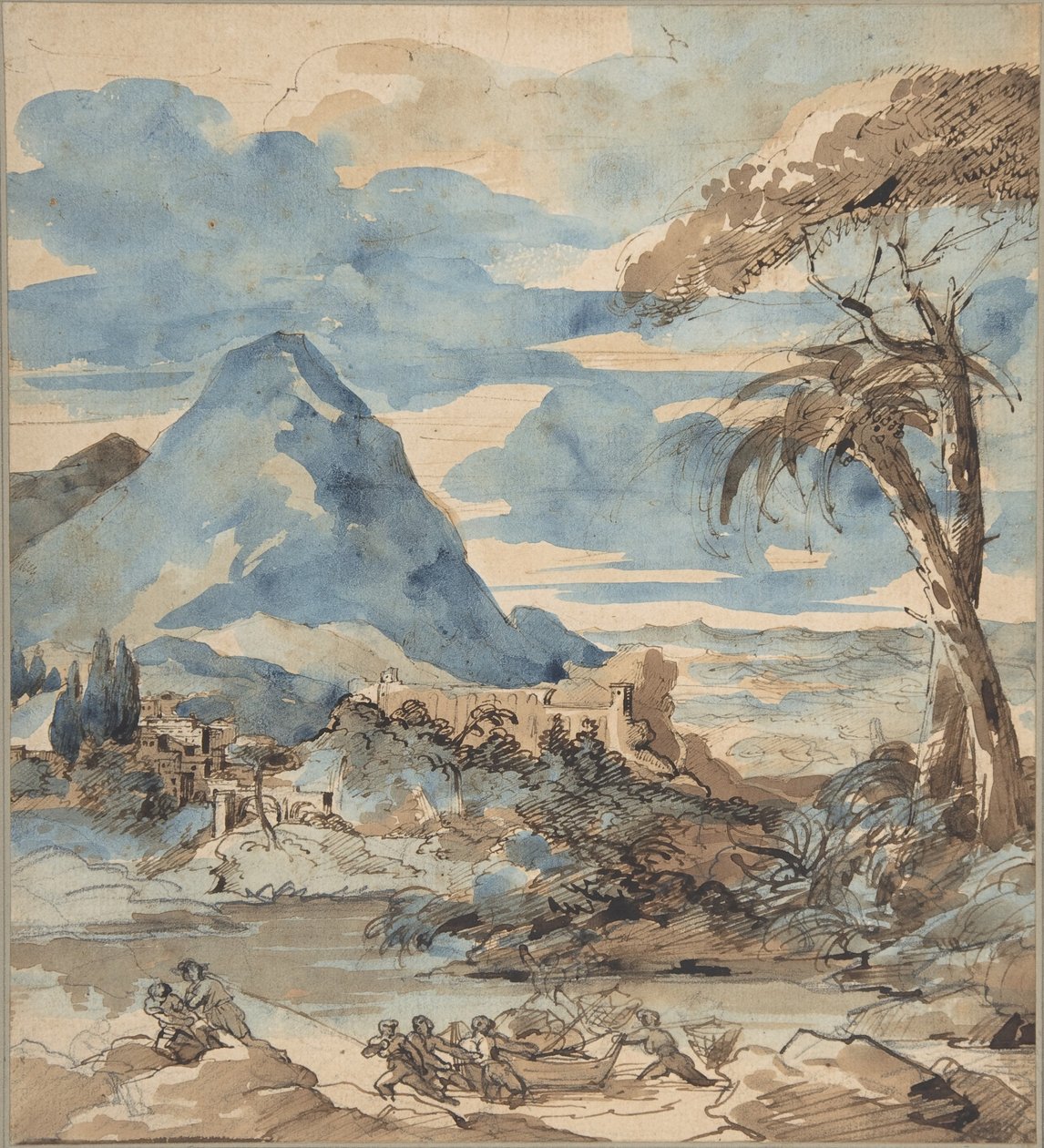 Paesaggio con pescatori da Theodore Gericault