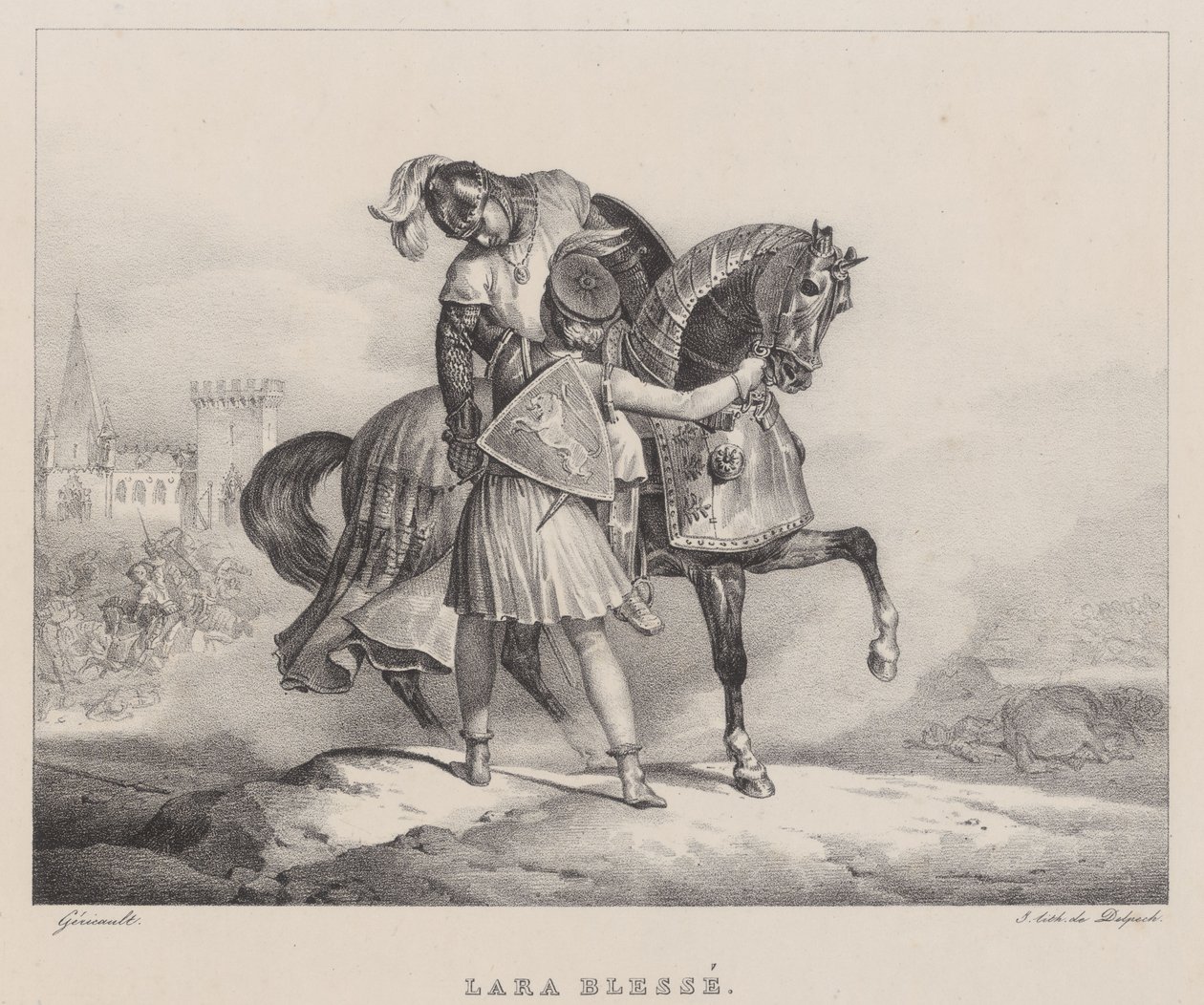 Lara ferita (Lara Wounded) da Theodore Gericault