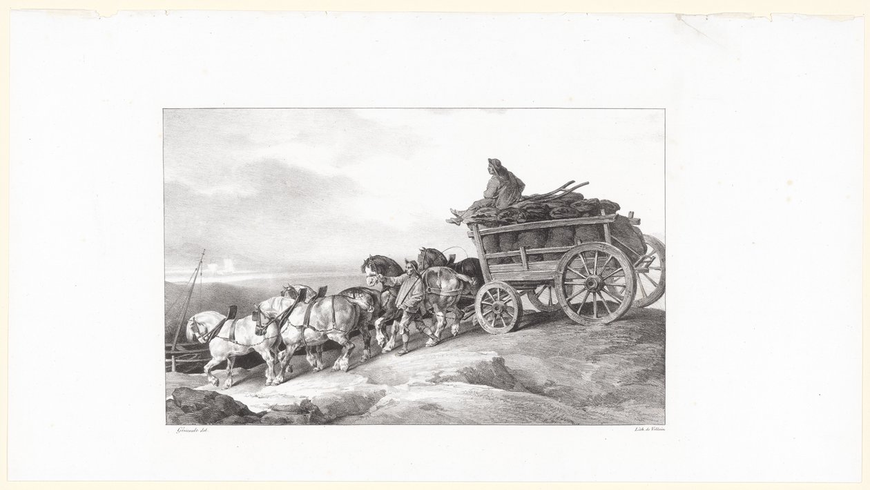 Il carro del carbone (The Coal Wagon) da Theodore Gericault