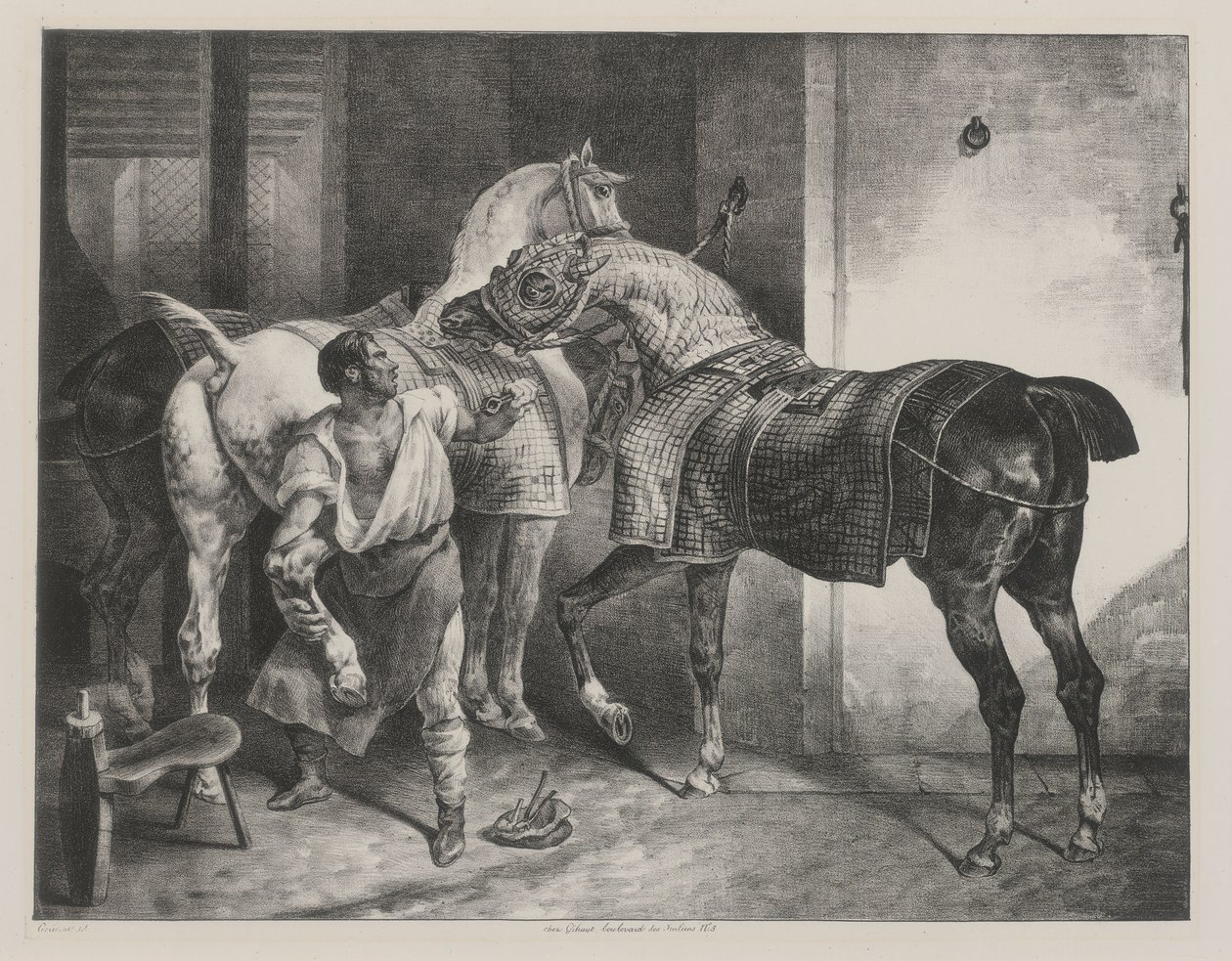 Il maniscalco inglese (The English Farrier) da Theodore Gericault