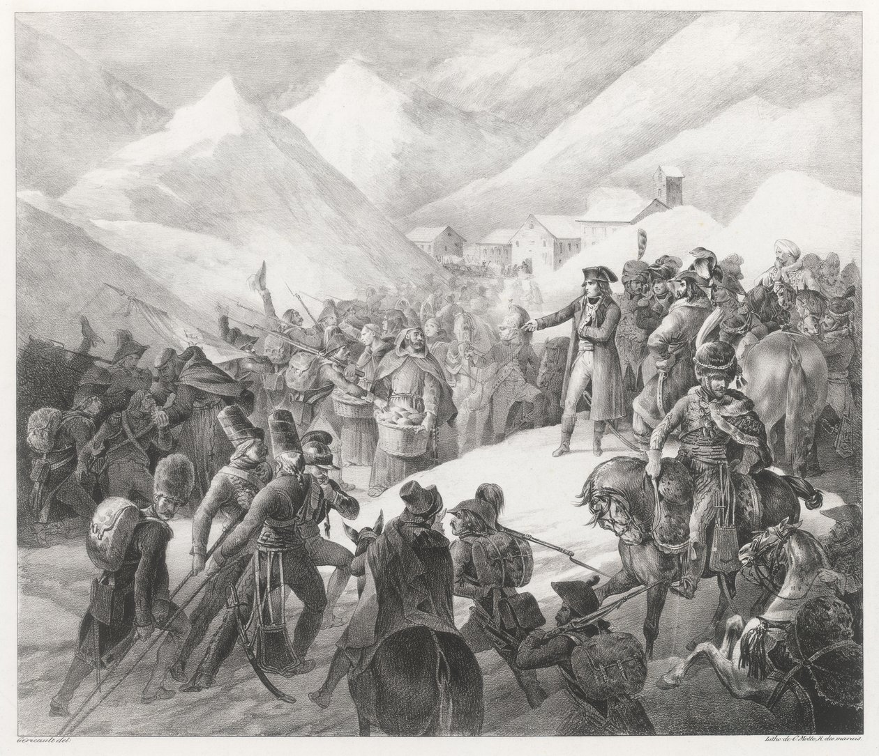 Il valico del Monte San Bernardo (Crossing of Mount Saint Bernard) da Theodore Gericault