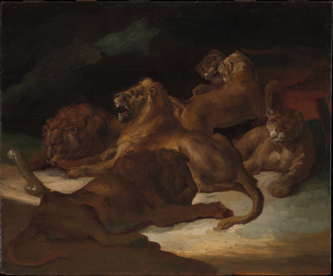 Leoni in un paesaggio montuoso da Theodore Gericault