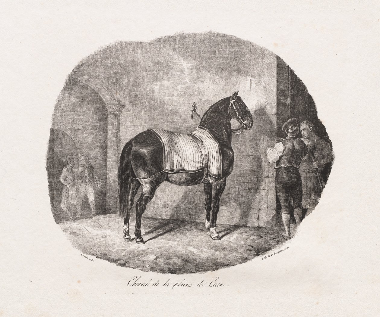 Studi litografici di cavalli: Pl. 7, Cavallo della pianura di Caen, 1822 da Theodore Gericault
