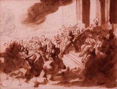 Luigi XVIII che passa in rassegna una parata sul Champ de Mars da Theodore Gericault