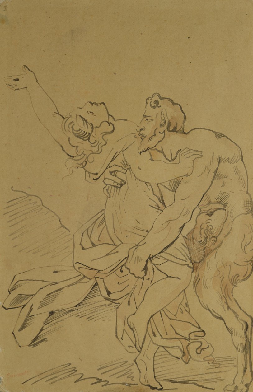 Ninfa e satiro da Theodore Gericault