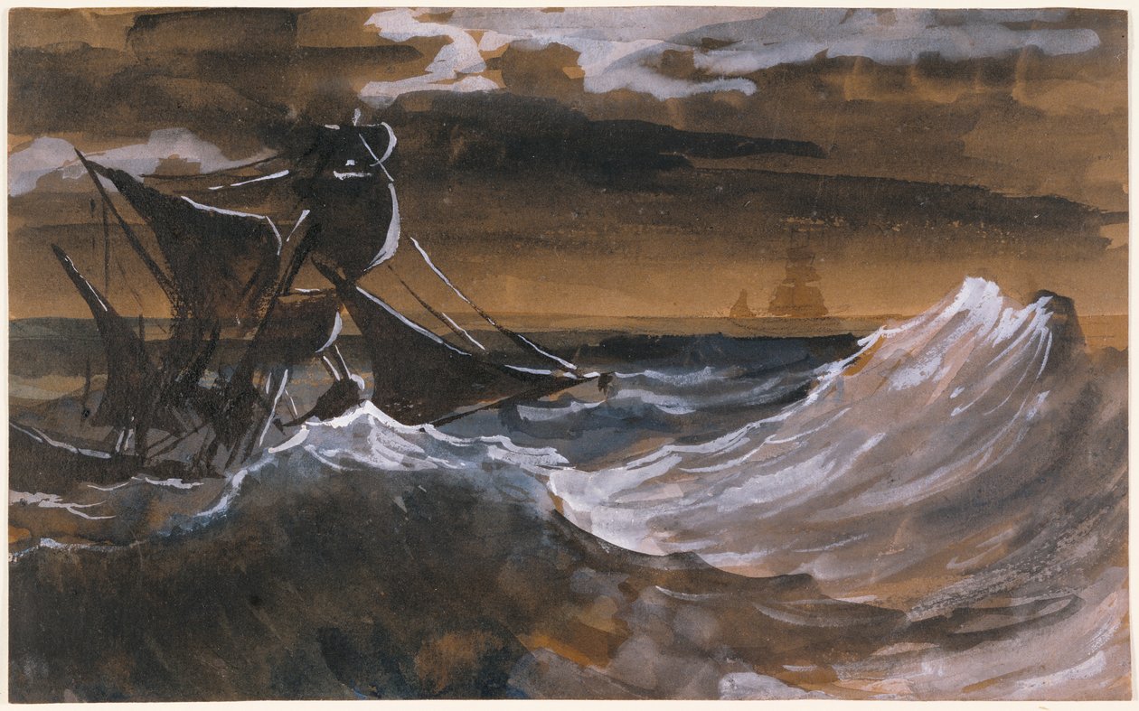 Barca a vela in mare da Theodore Gericault