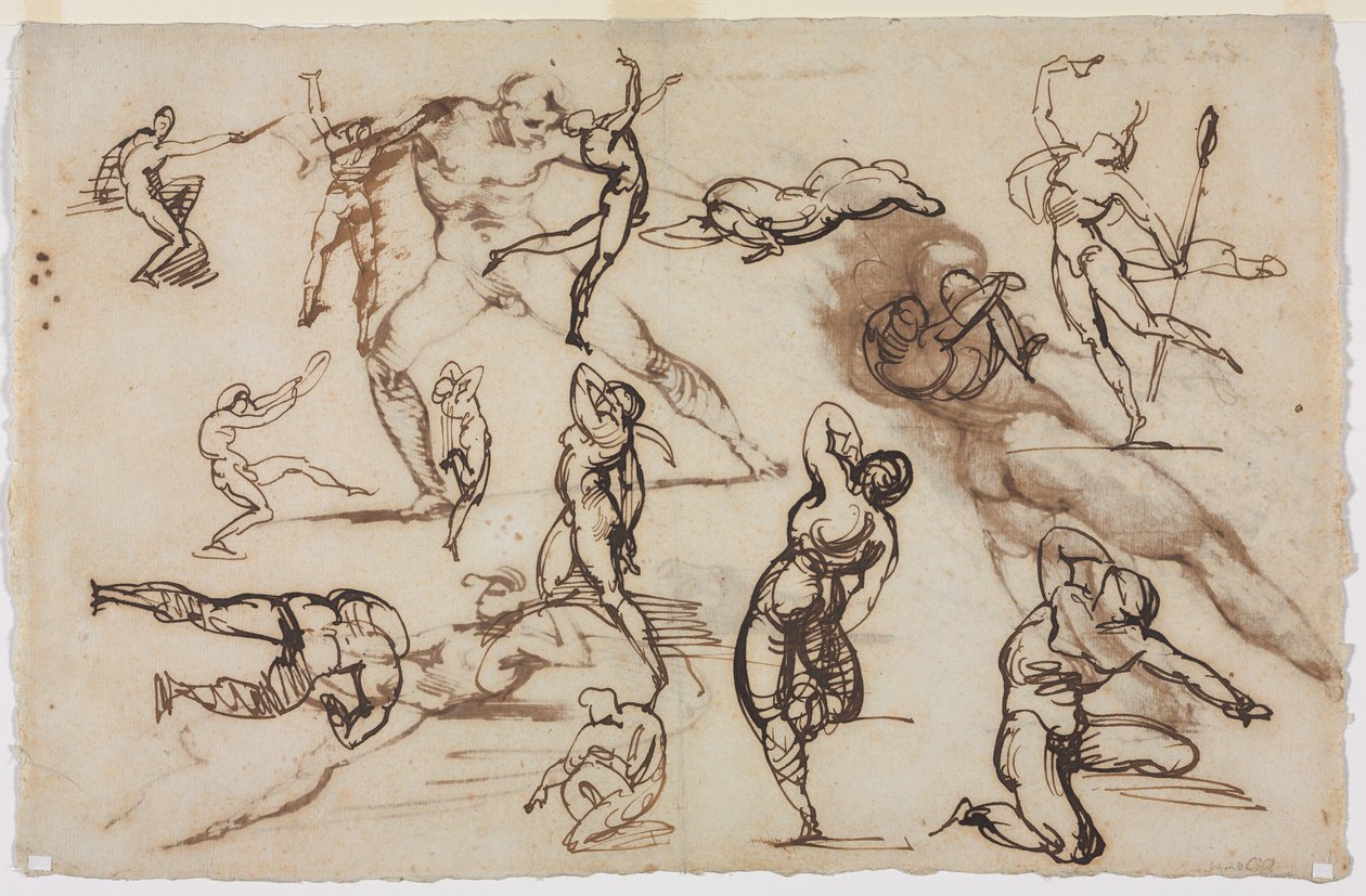 Foglio di schizzi verso, 1819 da Theodore Gericault
