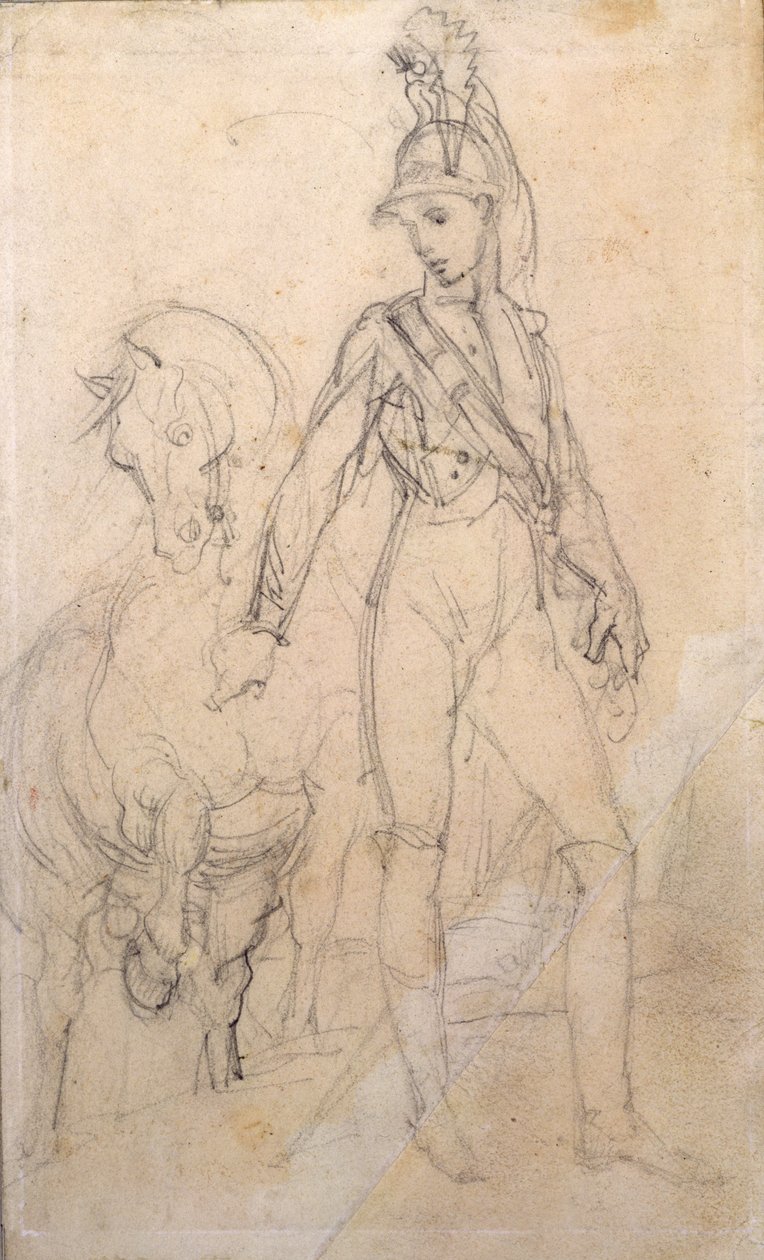 Studio di un dragone e del suo cavallo da Theodore Gericault