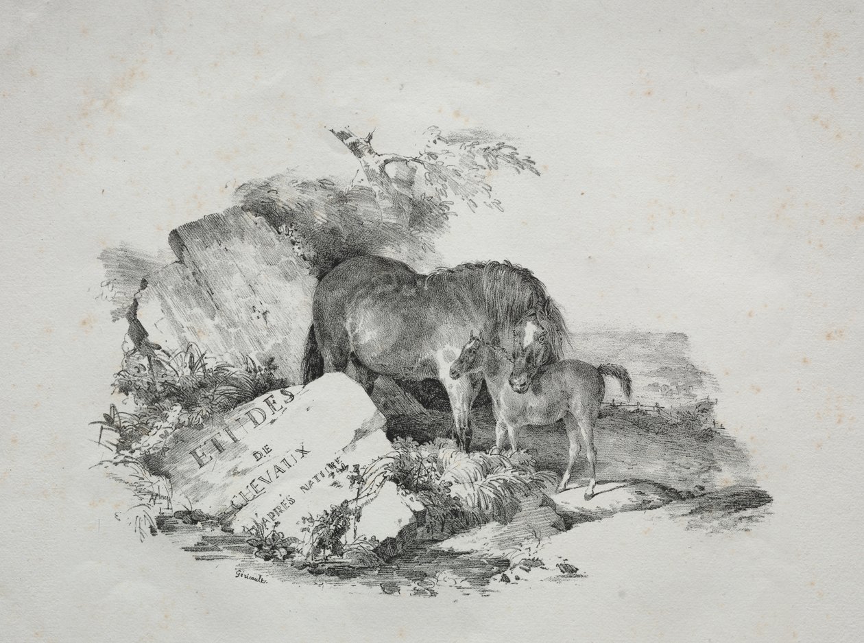 La giumenta e il suo puledro da Theodore Gericault